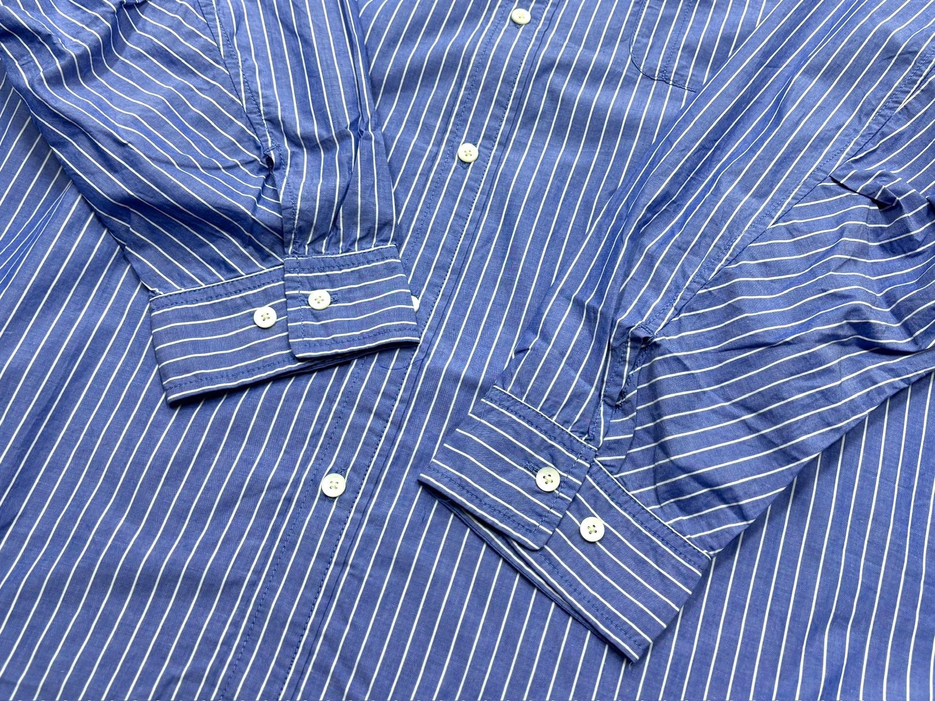 Beams Plus Blue Stripe Oversized Shirt Size US L / EU 52-54 / 3 - 5 Thumbnail