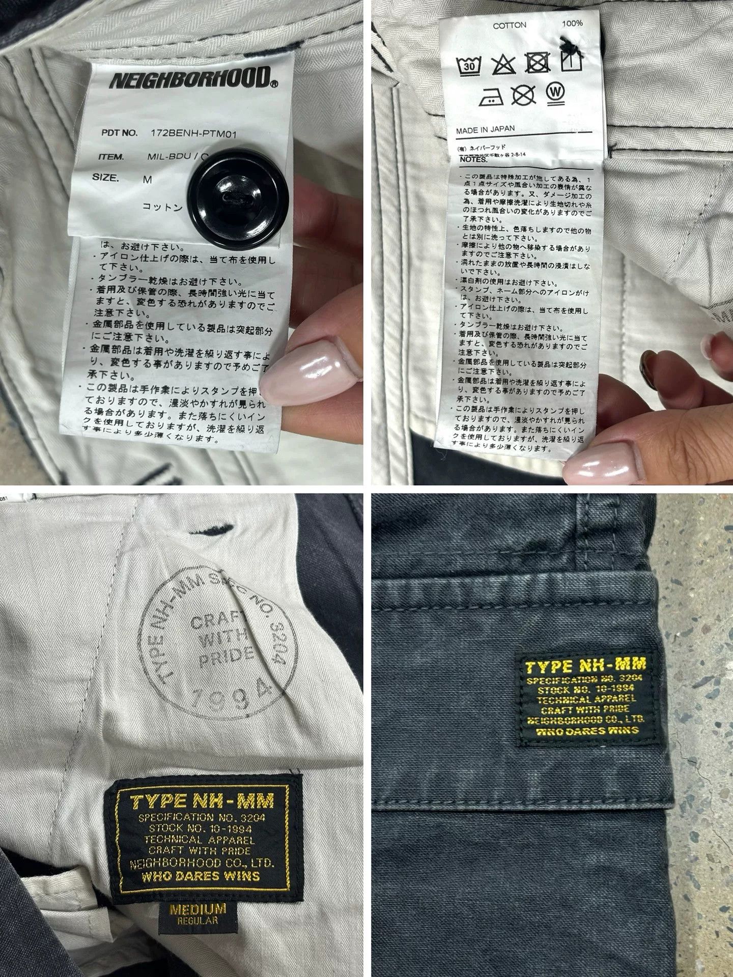 Neighborhood Neighborhood 17AW Mil BDU Washed Cargo Pants Size US 30 / EU 46 - 9 Thumbnail