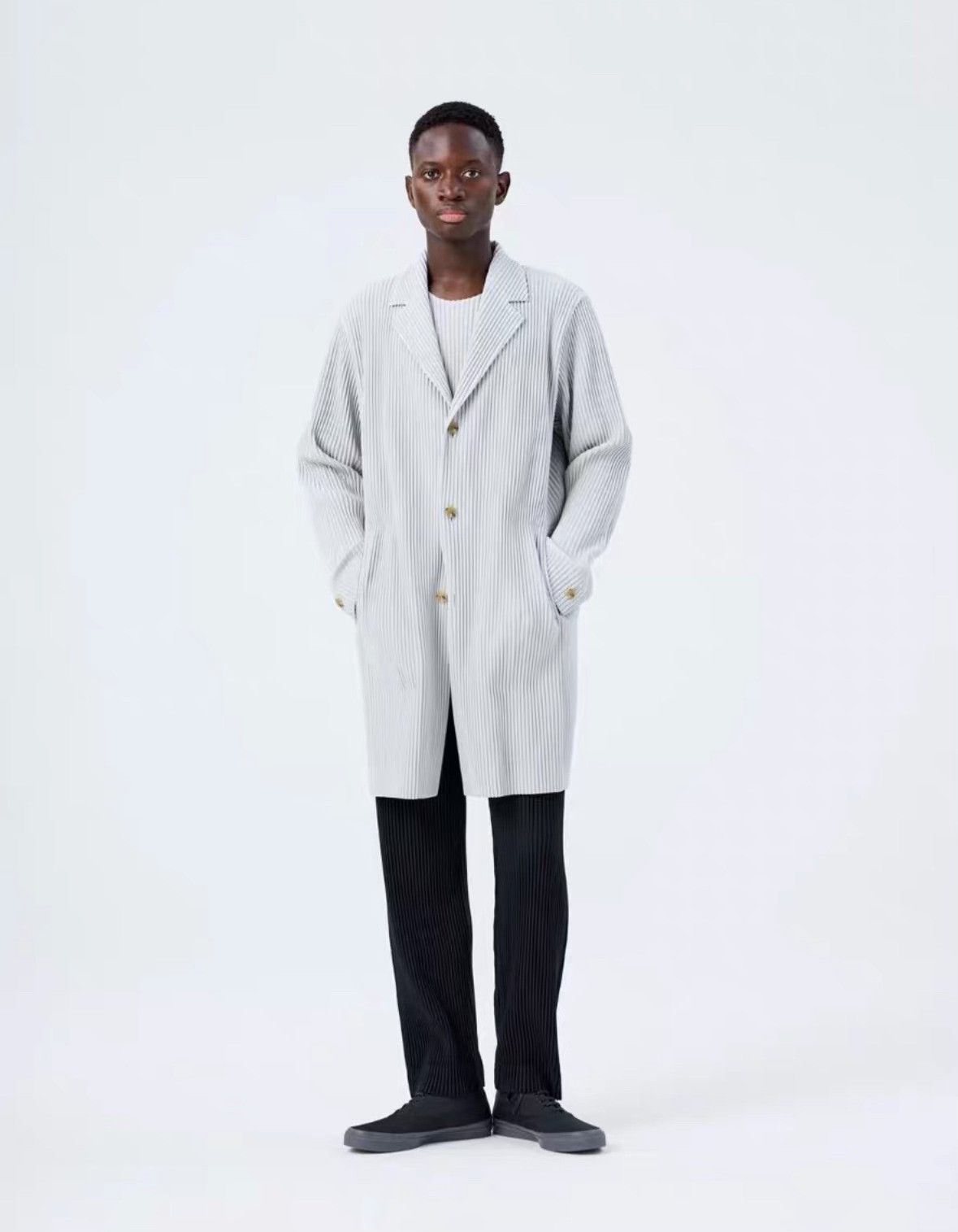 Homme Plisse Issey Miyake Issey Miyake Homme Plisse Pleated Coat Size US L / EU 52-54 / 3 - 9 Thumbnail