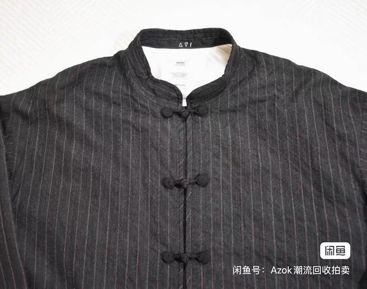 Visvim Visvim Dharma Santome Stripe Wool Shirt Size US XL / EU 56 / 4 - 4 Thumbnail