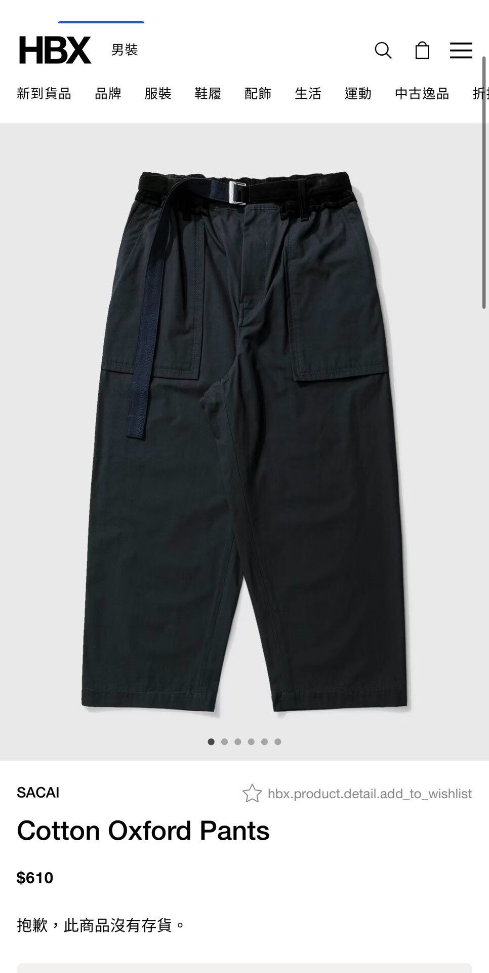 Sacai Sacai Cotton Oxford Cargo Pants Size US 26 / EU 42 - 4 Thumbnail