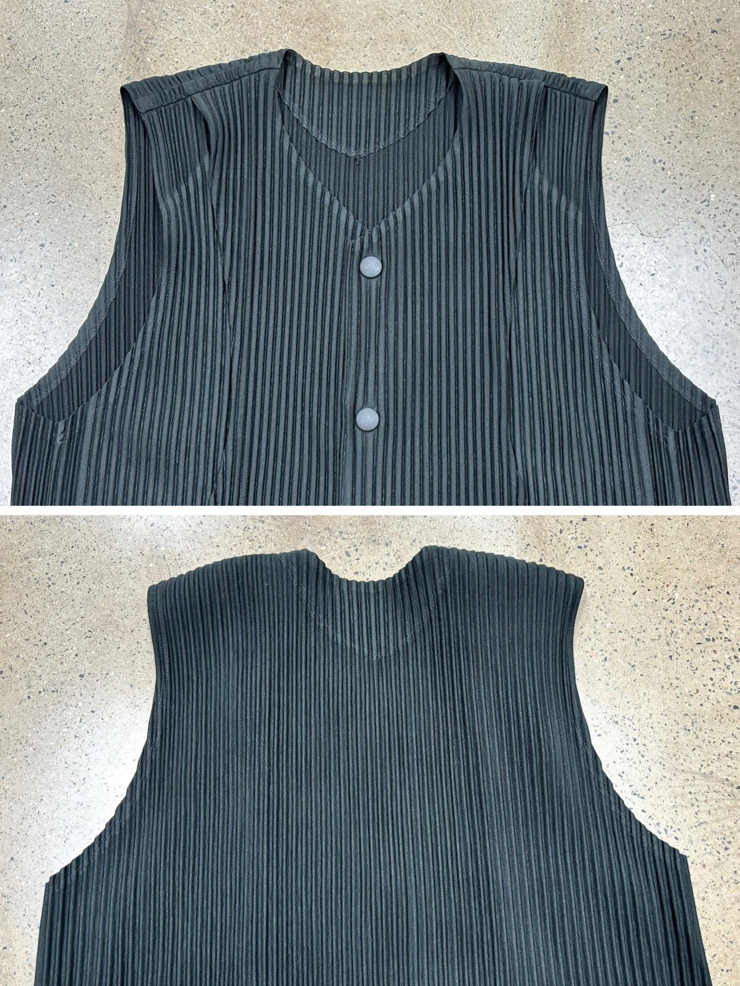 Pleats Please Issey Miyake Issey Miyake Pleated Button Vest Size US L / EU 52-54 / 3 - 5 Thumbnail