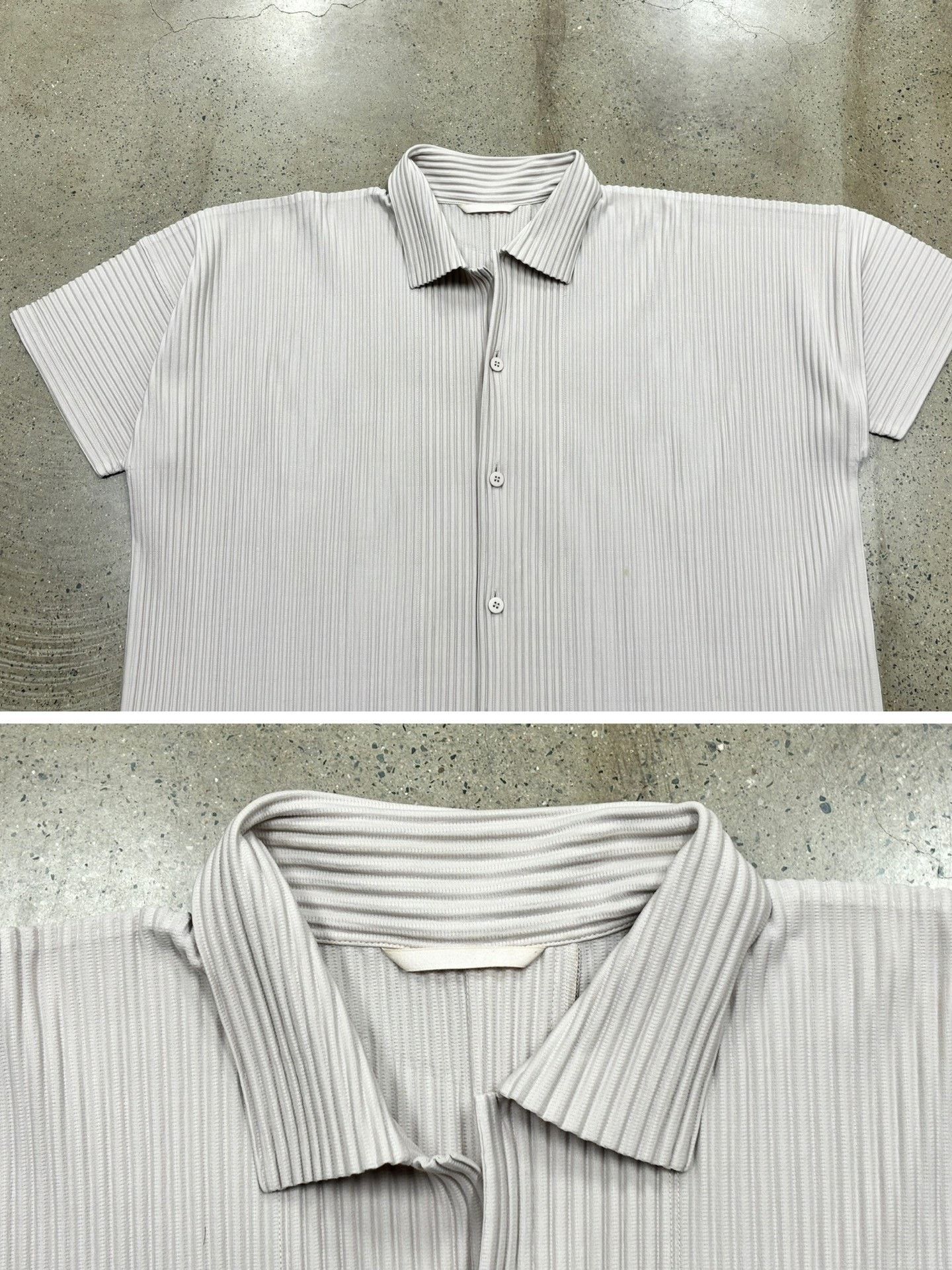 Issey Miyake Issey Miyake Pleated Short-Sleeve Jacket Size US XL / EU 56 / 4 - 4 Thumbnail