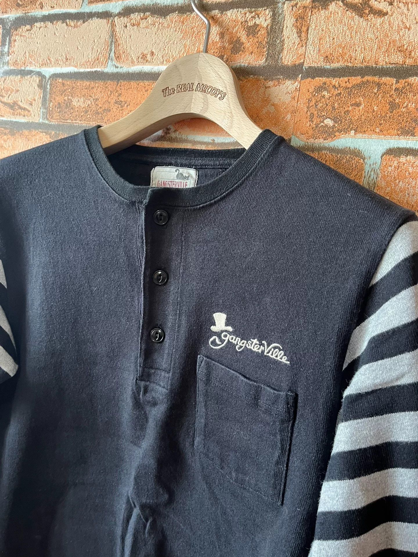 Gangster Doodles GANGSTERVILLE Henley Long Sleeve T-shirt Size US S / EU 44-46 / 1 - 6 Thumbnail