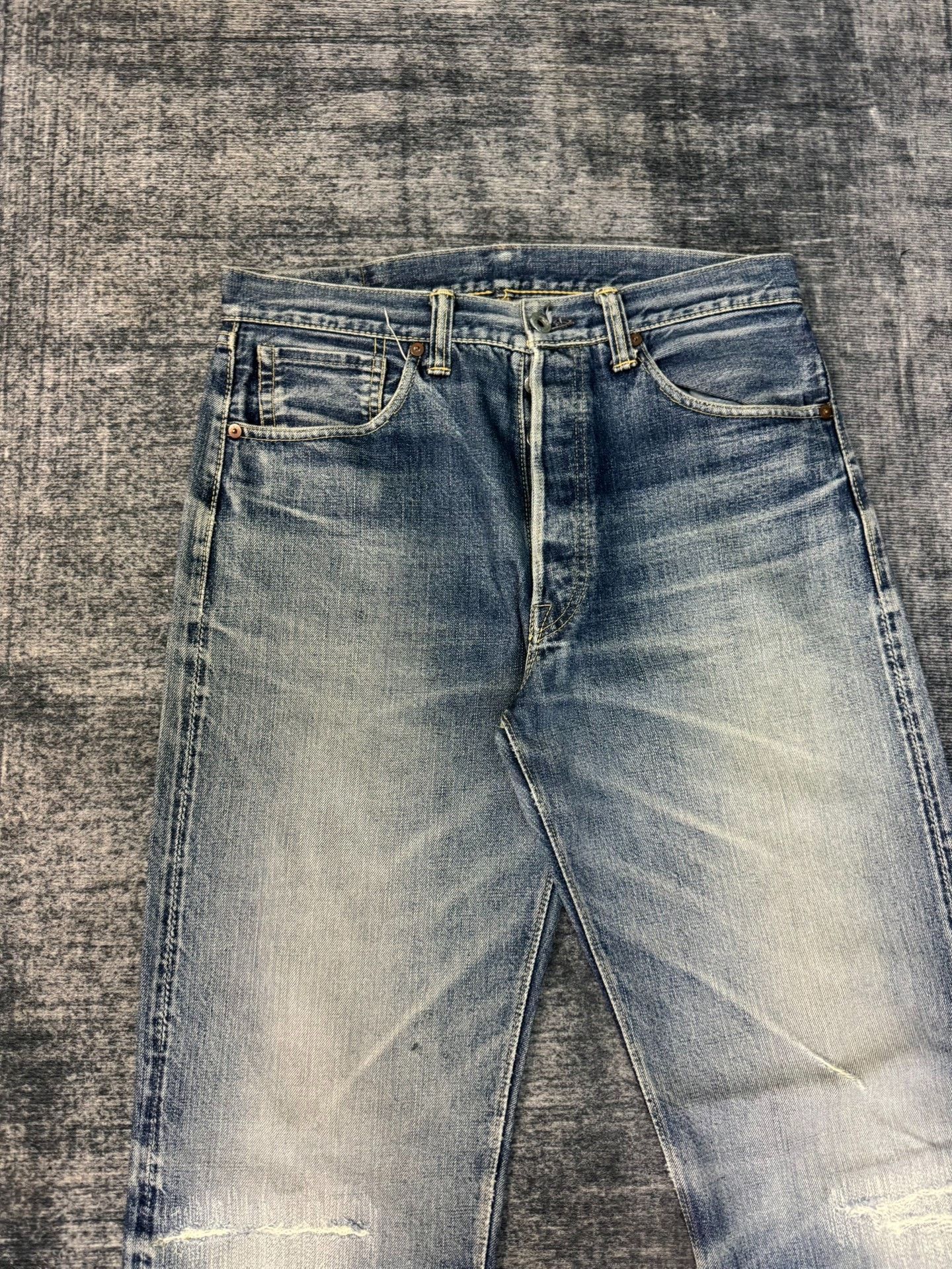 Vintage Vintage 90s Washed Retro Blue Jeans Size US 32 / EU 48 - 3 Thumbnail