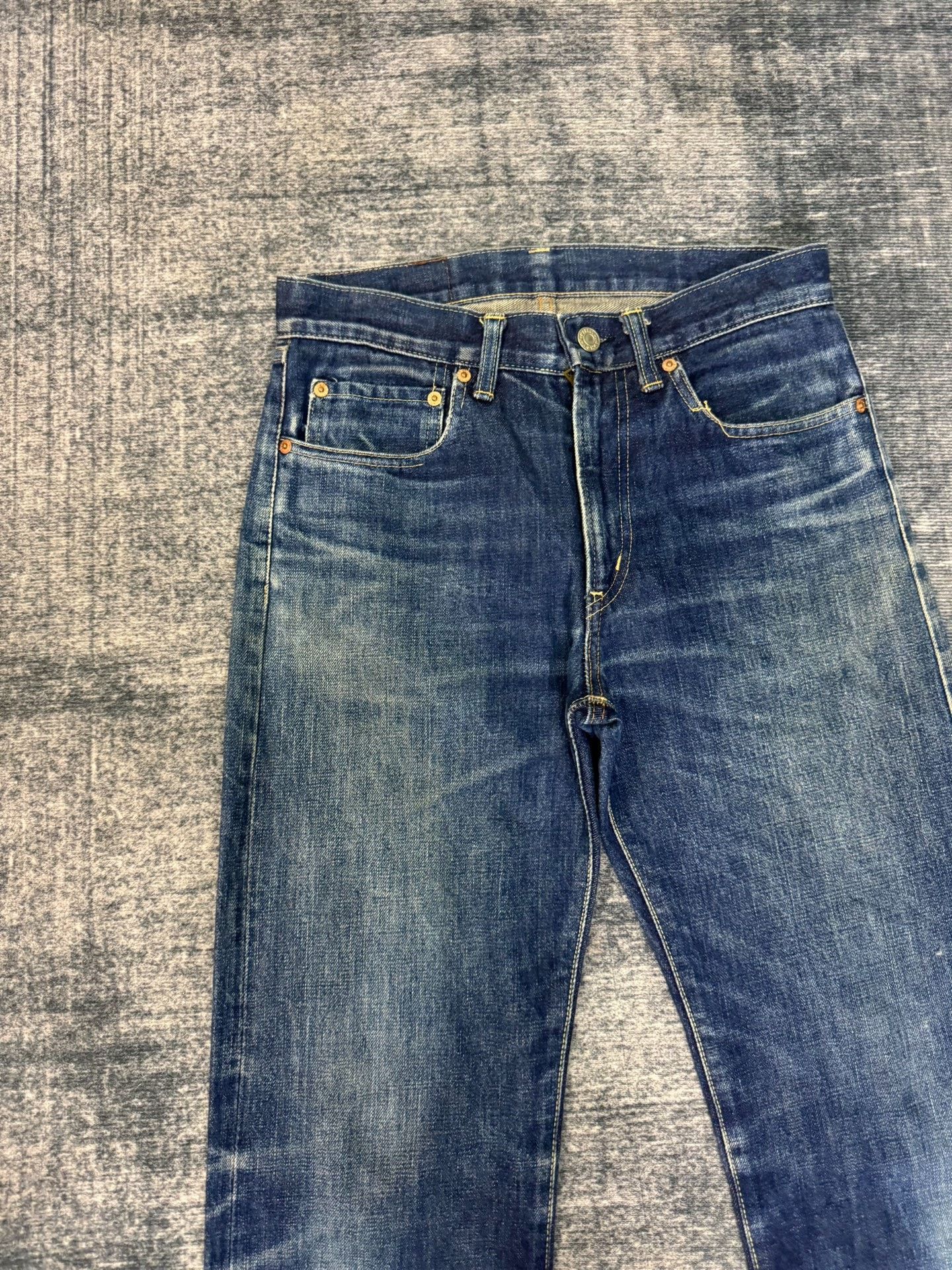 Vintage Vintage Blue Blue 00s Washed Jeans Size US 29 - 3 Thumbnail