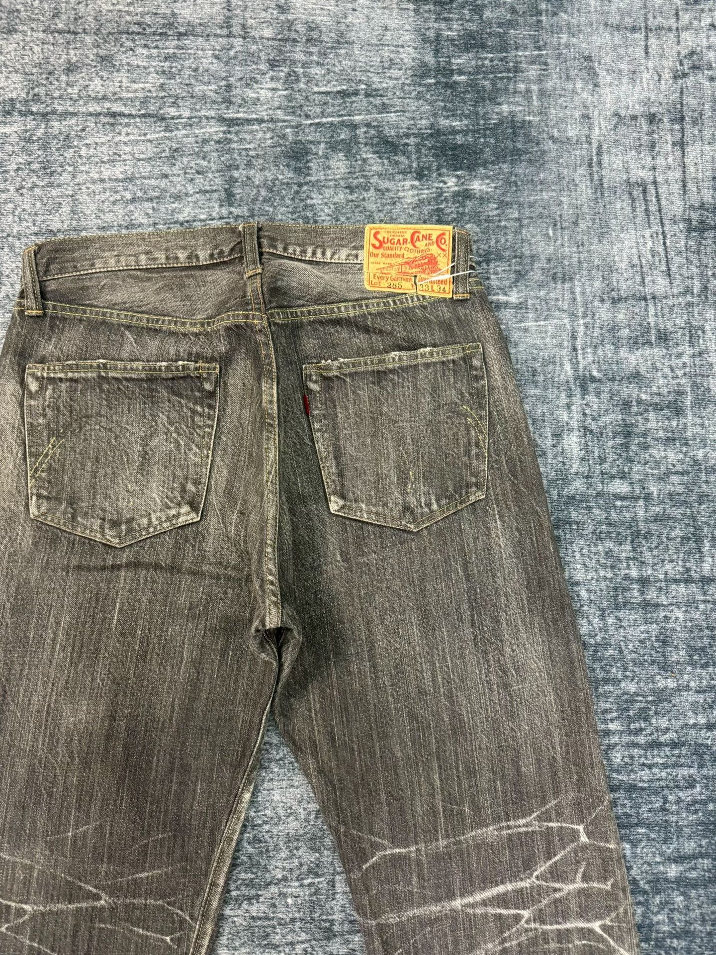 Sugar Cane Vintage Sugar Cane Washed Black Gray Jeans Size US 33 - 7 Thumbnail
