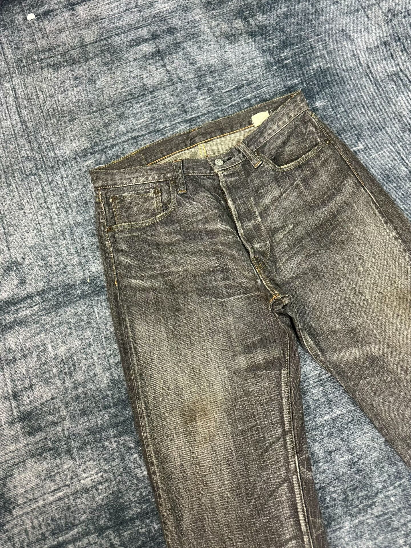 Sugar Cane Vintage Sugar Cane Washed Black Gray Jeans Size US 33 - 2 Thumbnail