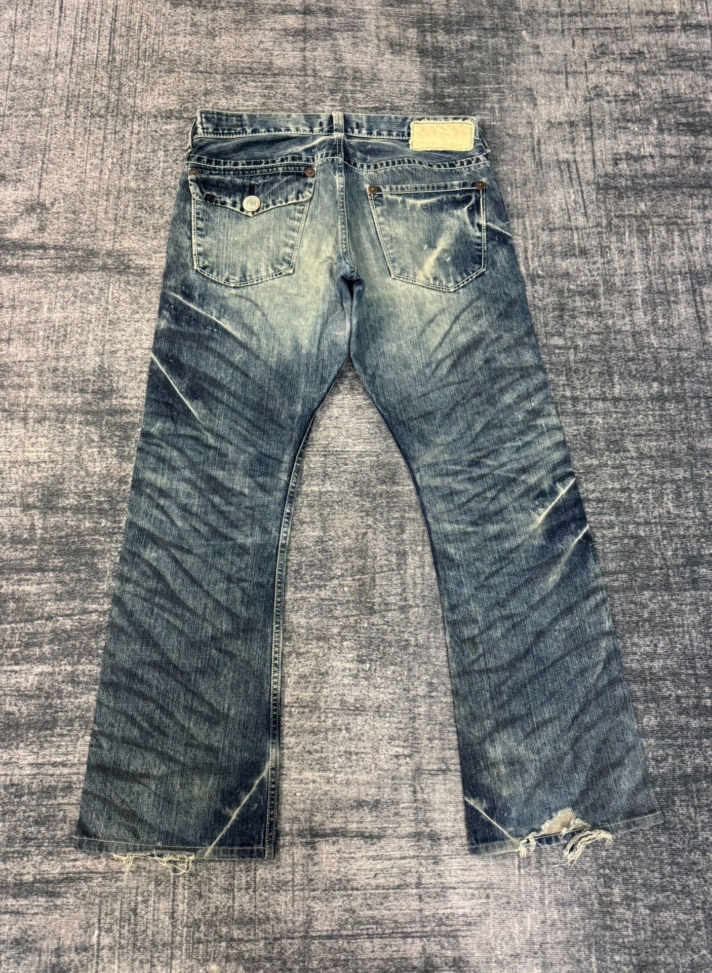 Vintage Vintage Blue Japanese Washed Jeans Size US 34 / EU 50 - 5 Thumbnail