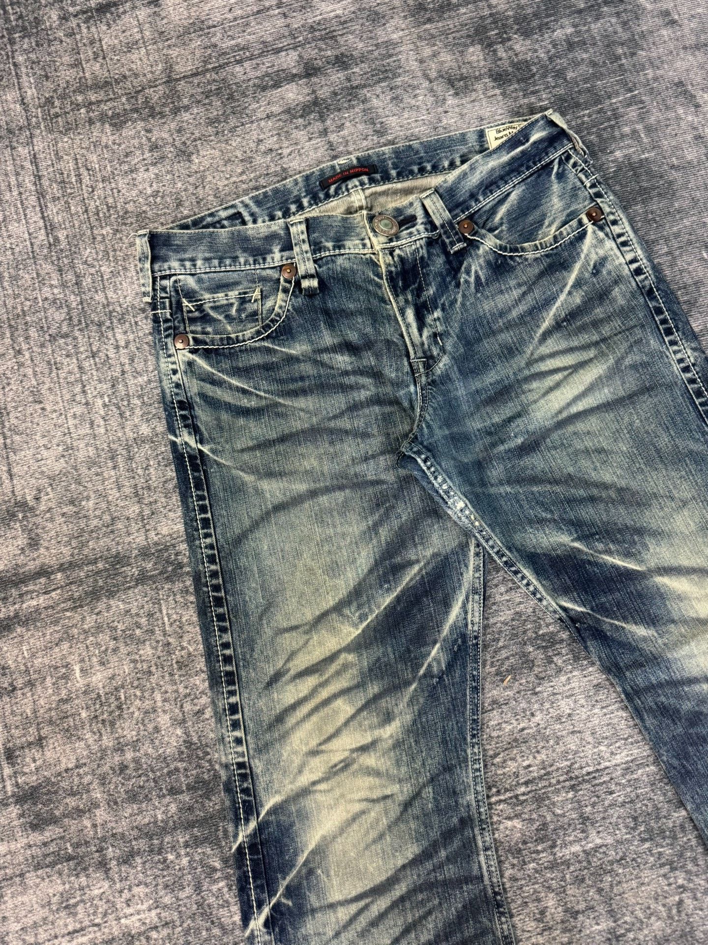 Vintage Vintage Blue Japanese Washed Jeans Size US 34 / EU 50 - 2 Thumbnail