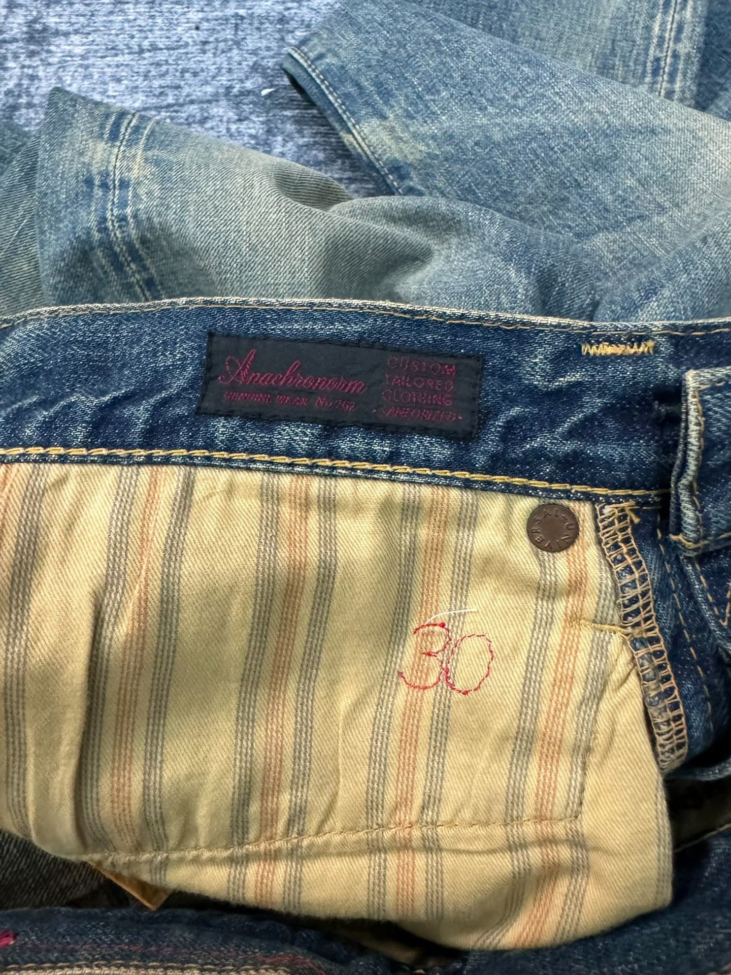 Vintage Vintage Anarchrom Japanese Washed Blue Jeans Size US 31 - 7 Thumbnail
