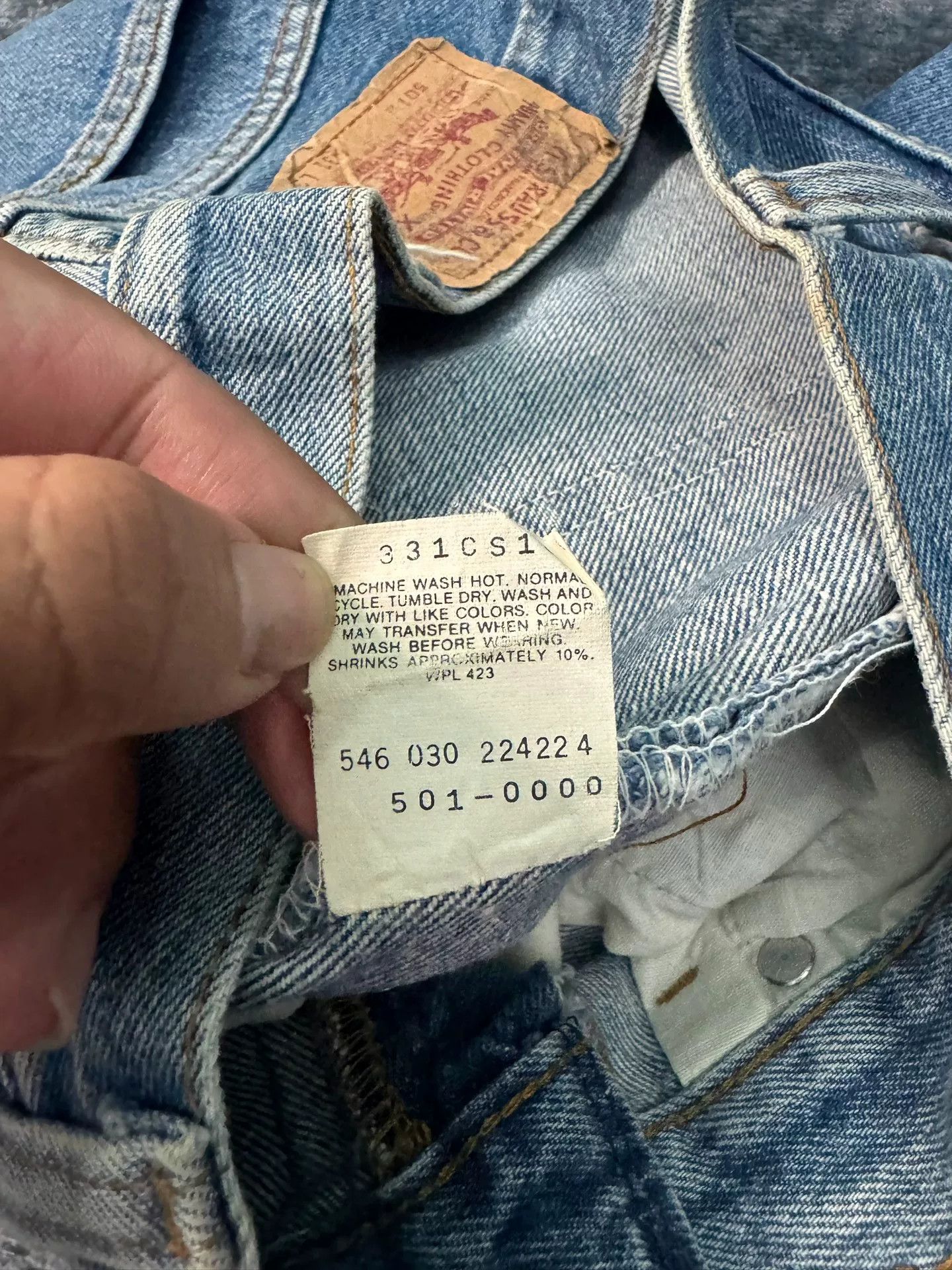 Levi's Vintage Levi's 501 90s Washed Blue Jeans Size US 30 / EU 46 - 5 Thumbnail