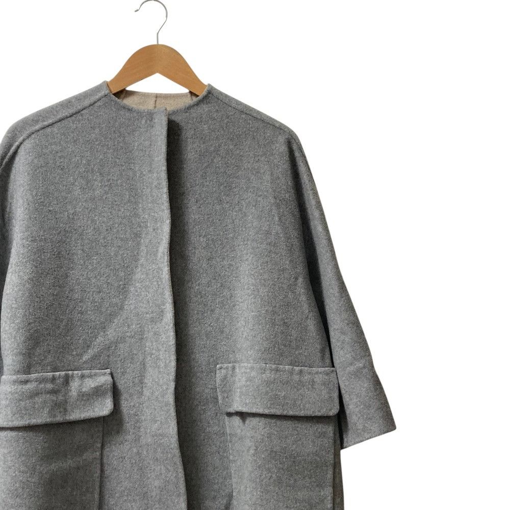 Other Other Drawer Wool Cashmere Long Collarless Coat Textile Outerwear 6525-299-0655 DUTY FREE for USA Size ONE SIZE - 2 Thumbnail