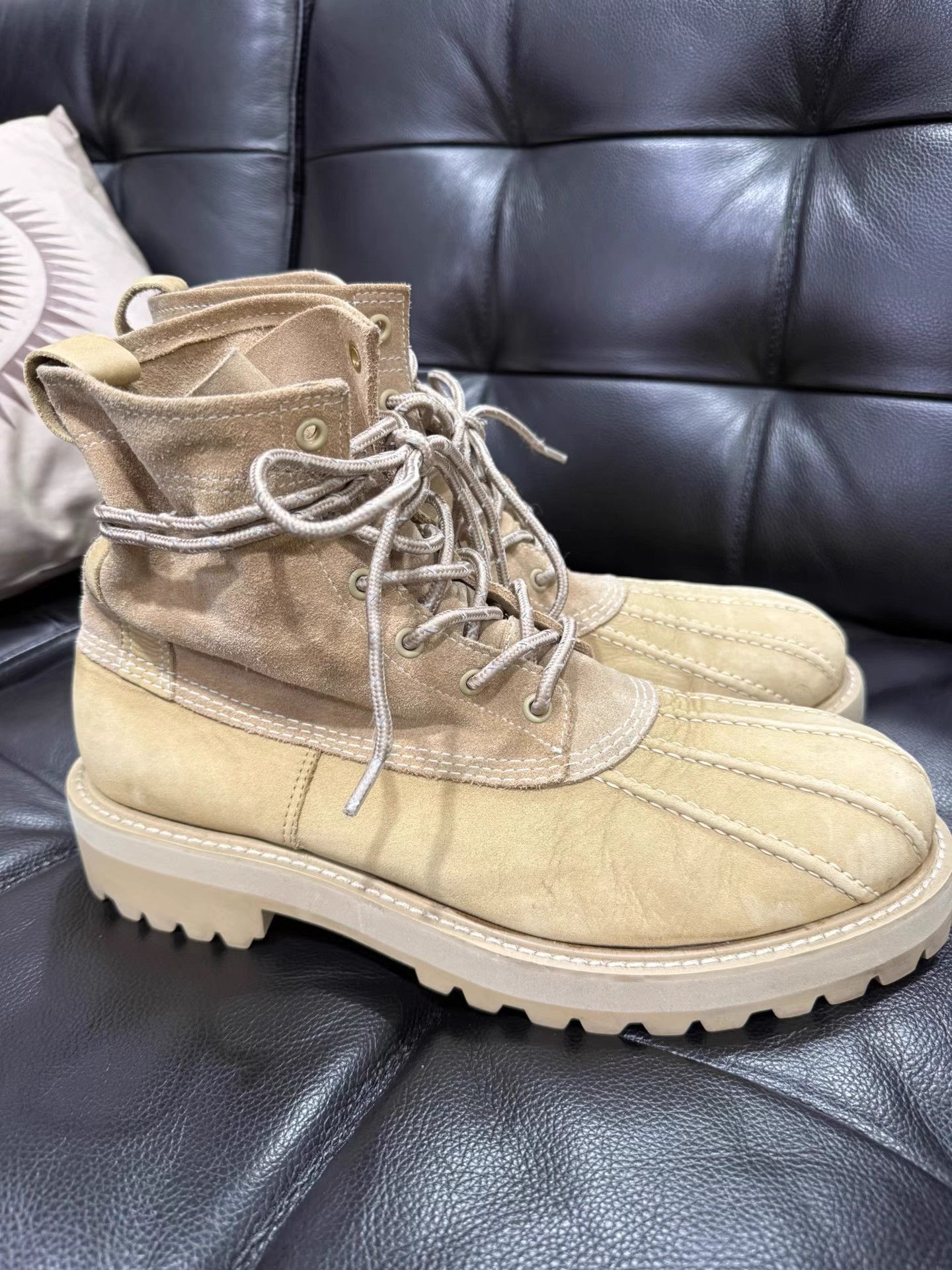 Undercover Beige Lace-Up Ankle Boots Size US 11 / EU 44 - 4 Thumbnail