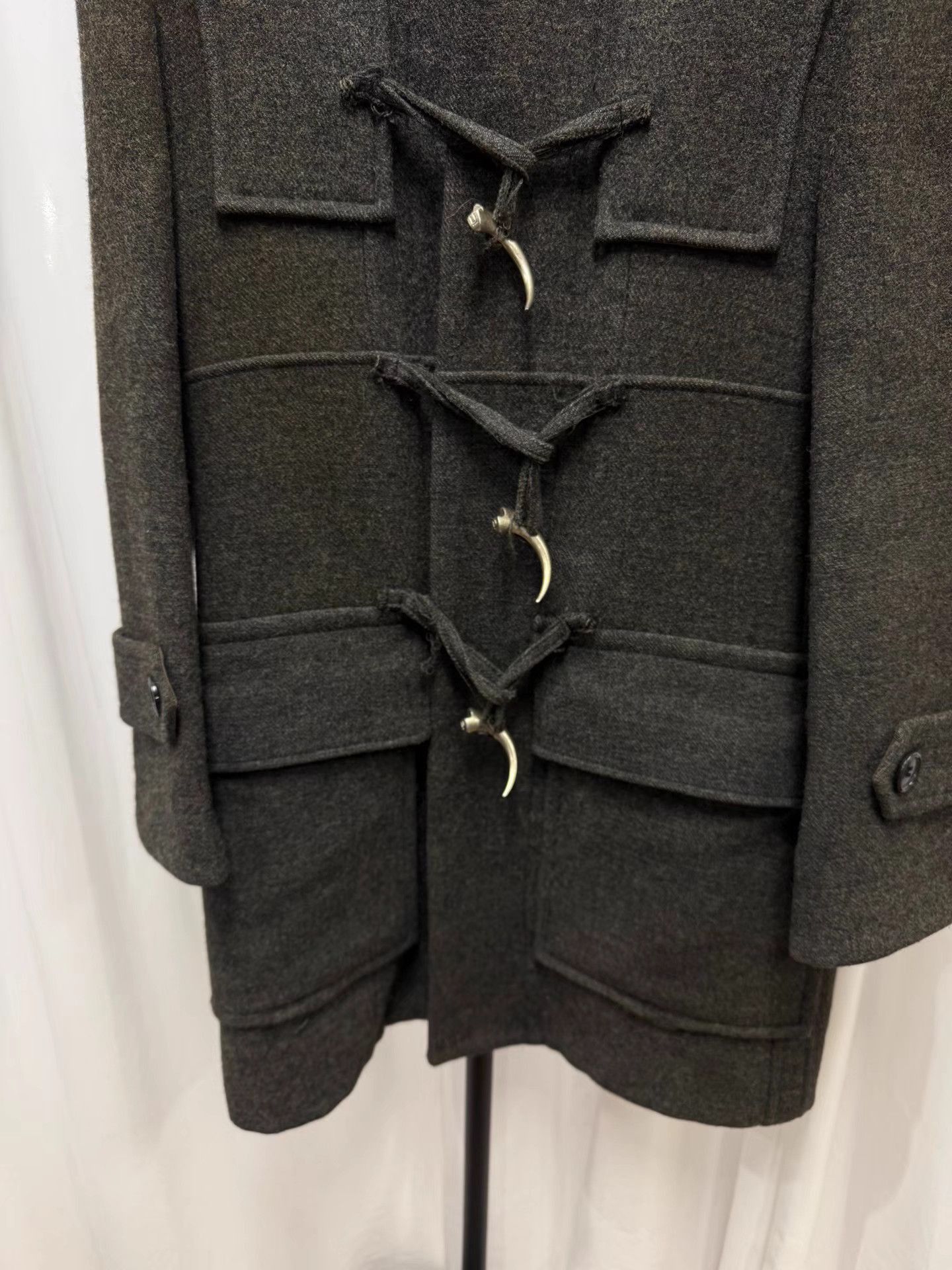 Undercover Gray Hooded Toggle-Closure Coat Size US M / EU 48-50 / 2 - 3 Thumbnail