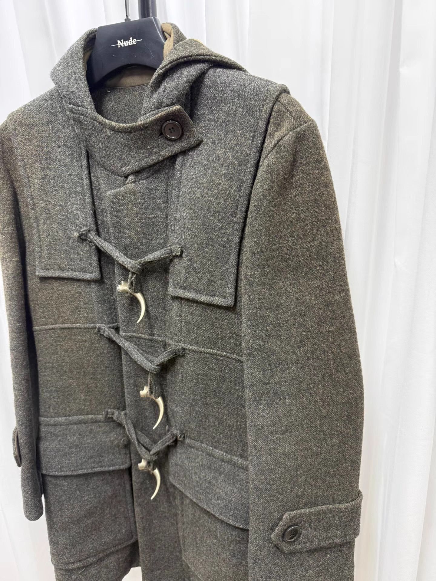 Undercover Gray Hooded Toggle-Closure Coat Size US M / EU 48-50 / 2 - 2 Thumbnail
