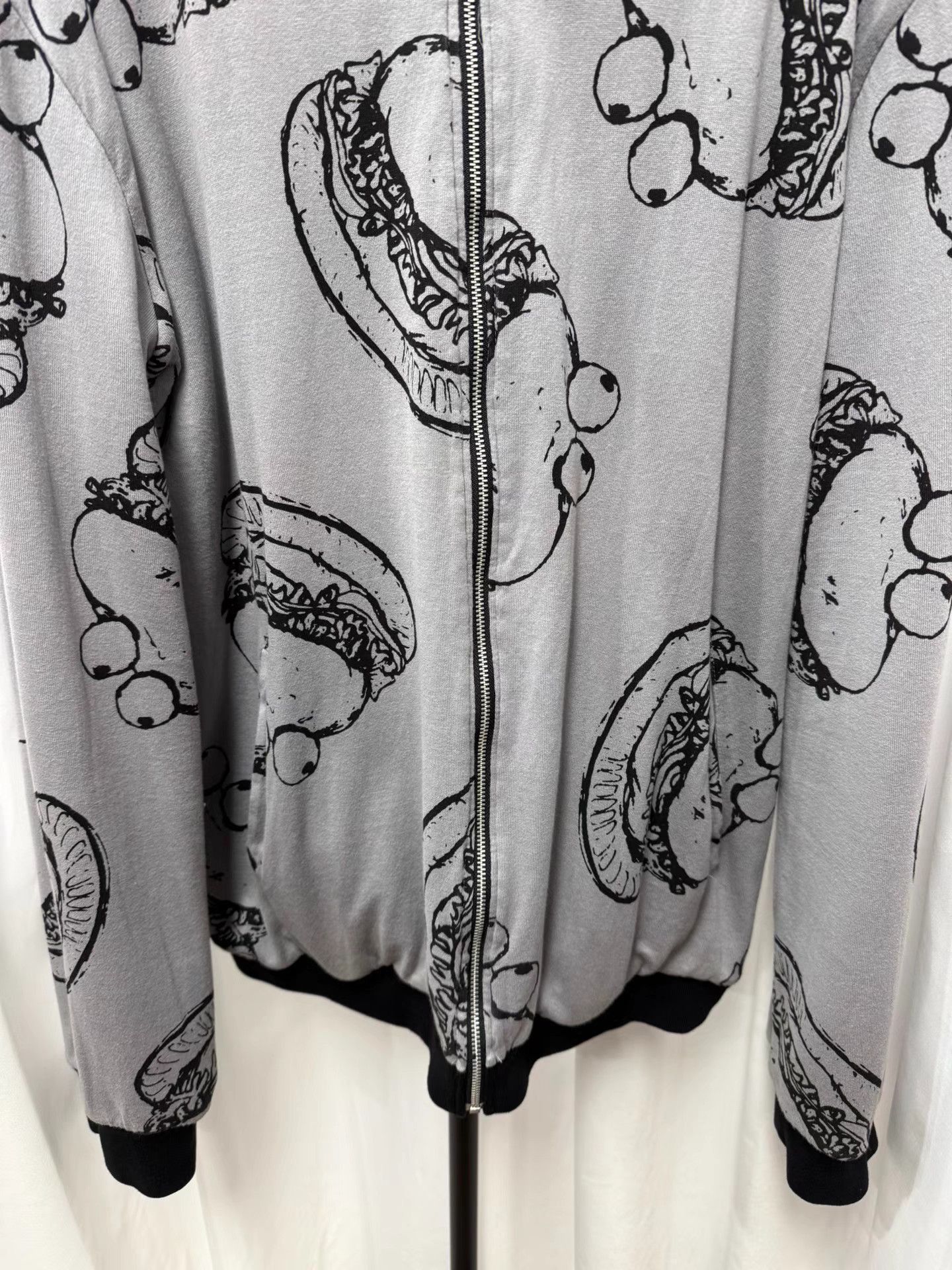 Undercover Gray Hot Dog Print Zip-Up Jacket Size L Size US L / EU 52-54 / 3 - 3 Thumbnail
