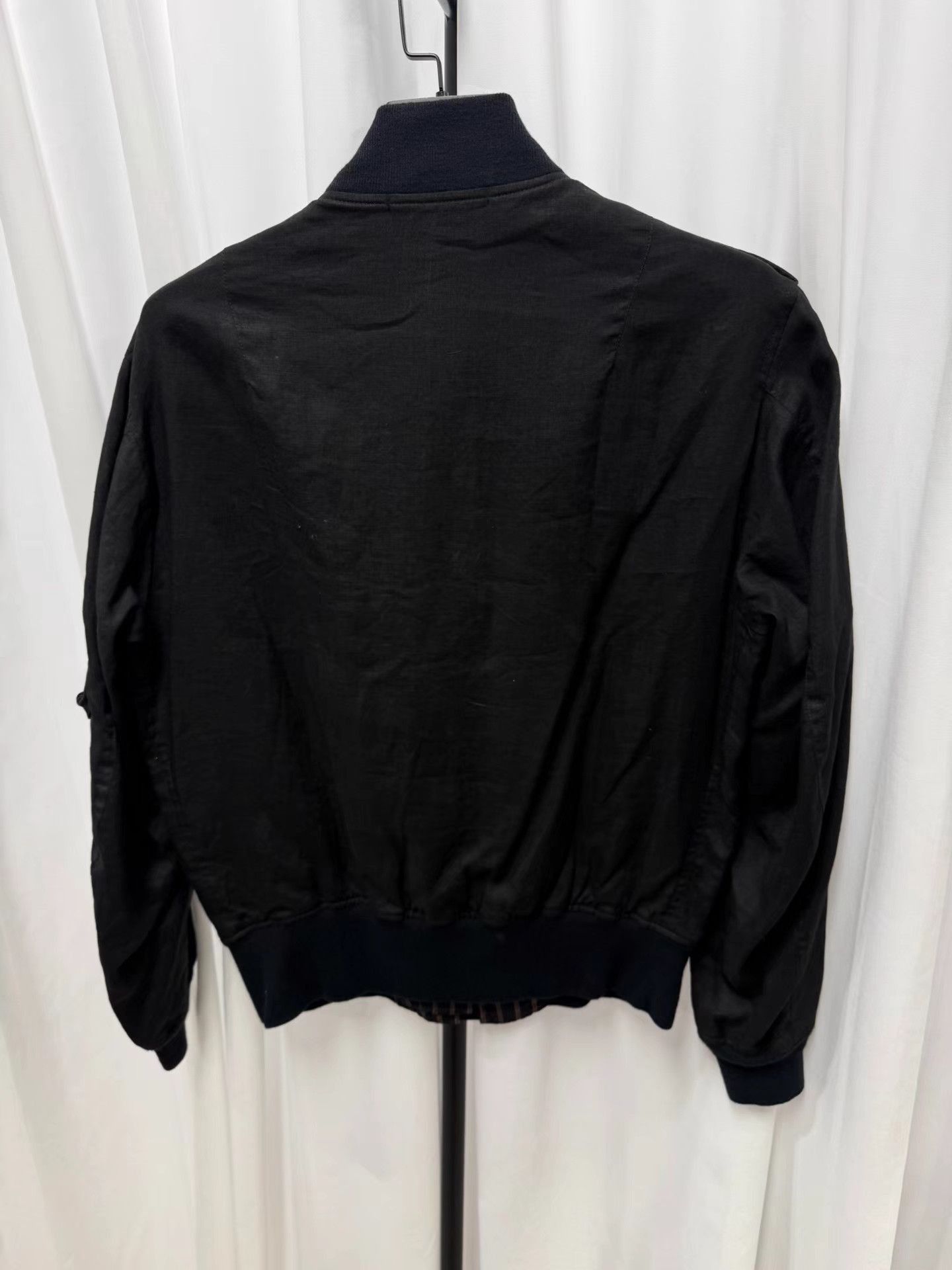 Yohji Yamamoto Striped Black Bomber Jacket Size M Size US M / EU 48-50 / 2 - 6 Thumbnail