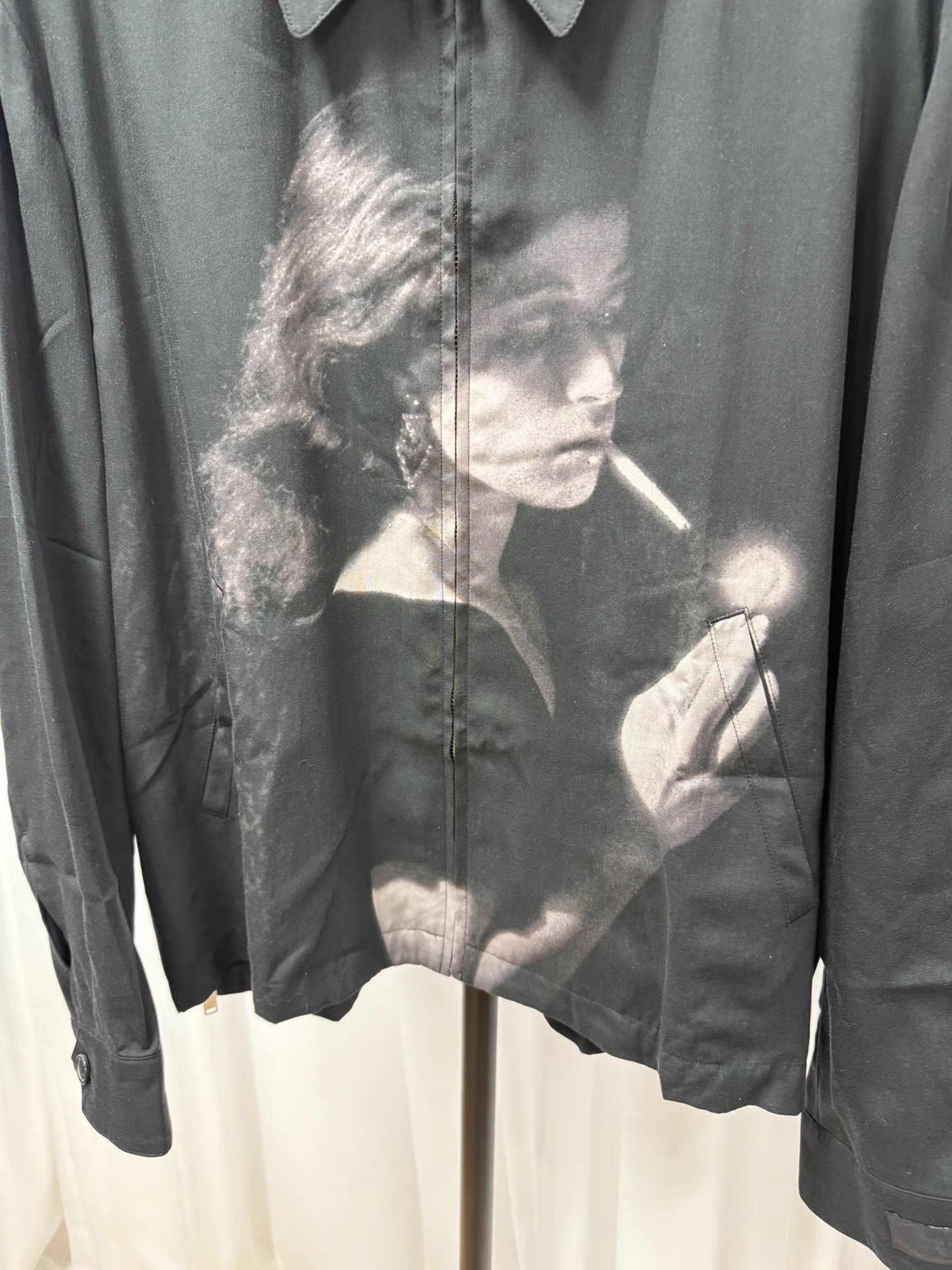 Undercover Black Collared Jacket with Portrait Print, Size L Size US L / EU 52-54 / 3 - 2 Thumbnail