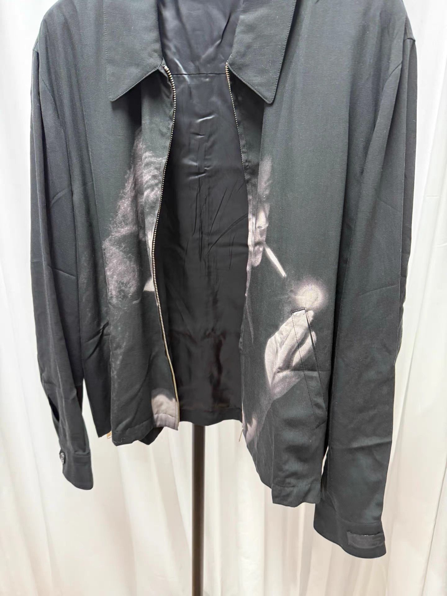 Undercover Black Collared Jacket with Portrait Print, Size L Size US L / EU 52-54 / 3 - 8 Thumbnail