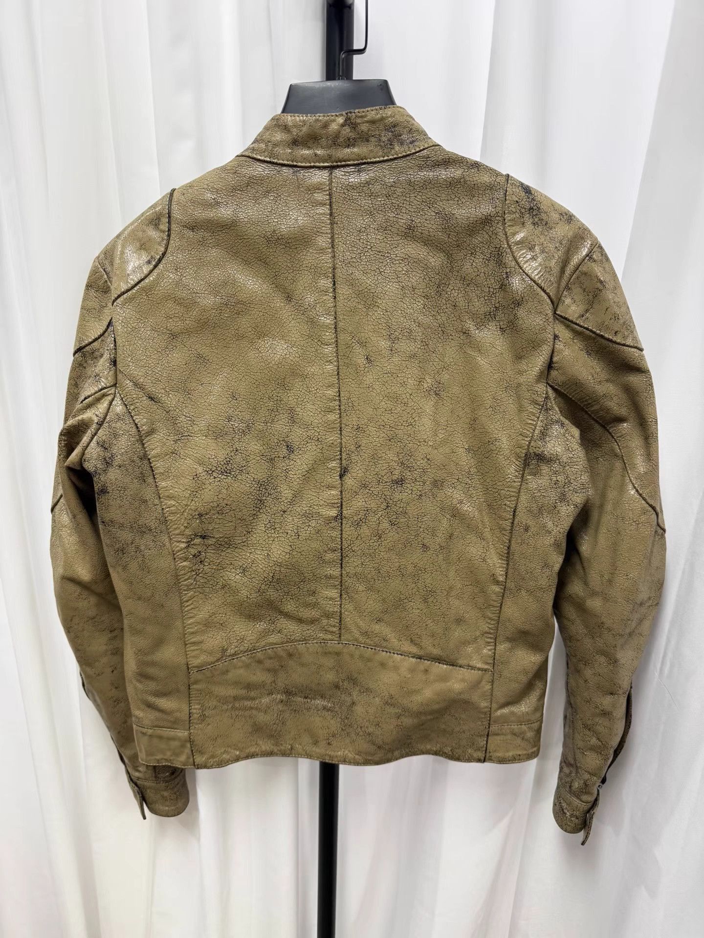 Maison Margiela Beige Leather Jacket with Zip Pockets - Size M Size US M / EU 48-50 / 2 - 8 Thumbnail
