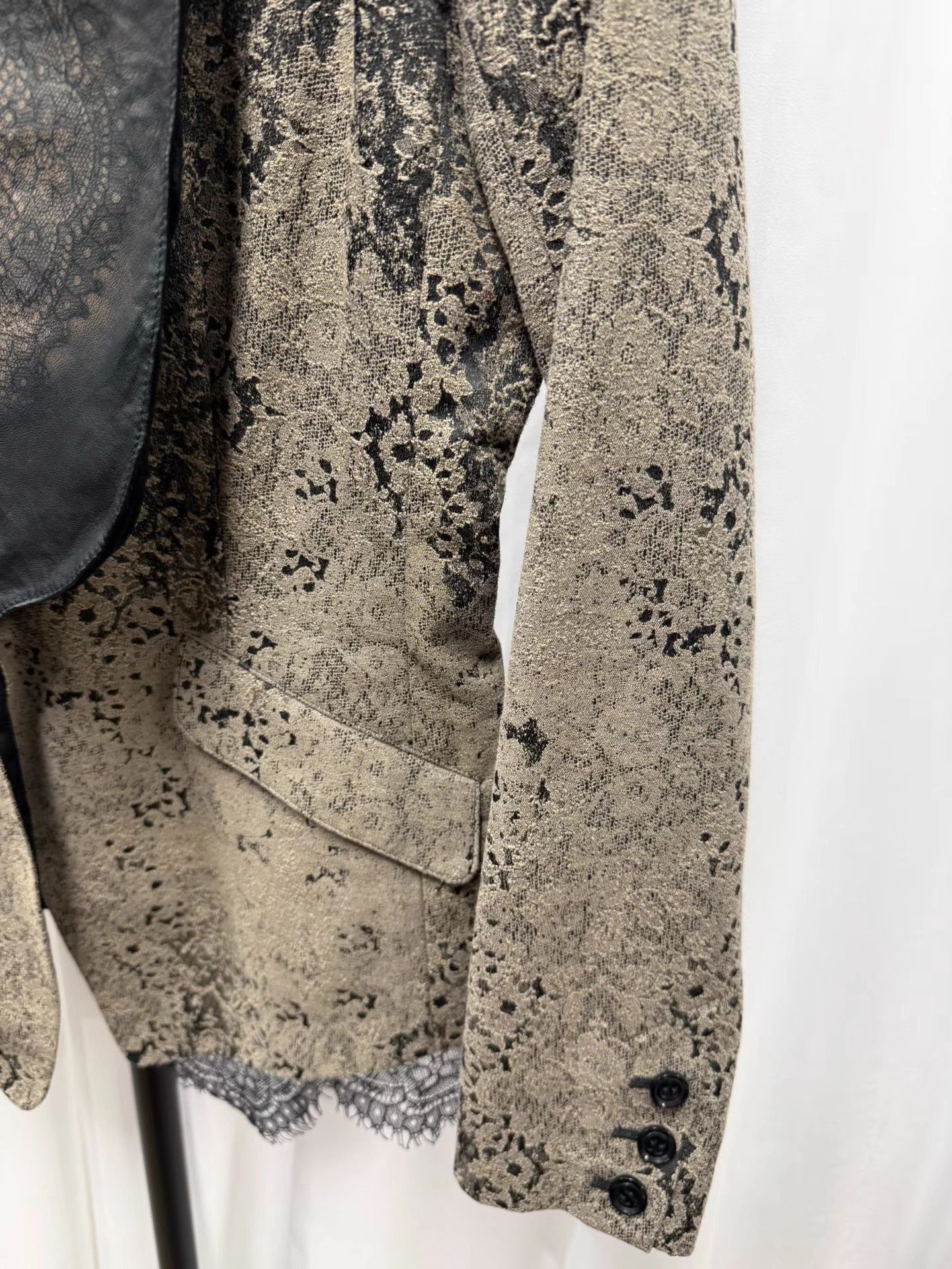 Share Spirit Homme Gray Patterned Light Jacket with Lapel Size US M / EU 48-50 / 2 - 5 Thumbnail