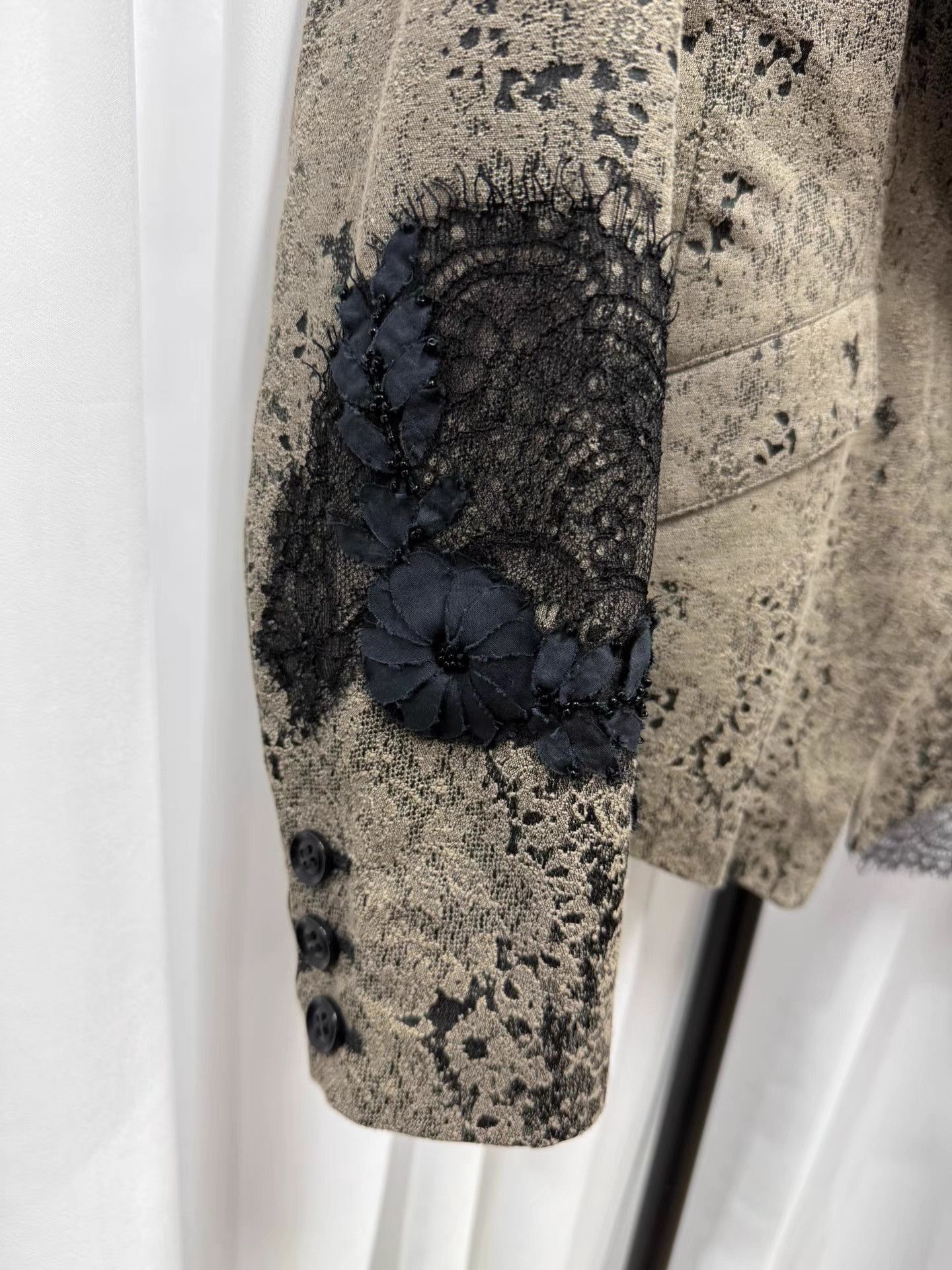 Share Spirit Homme Gray Patterned Light Jacket with Lapel Size US M / EU 48-50 / 2 - 3 Thumbnail