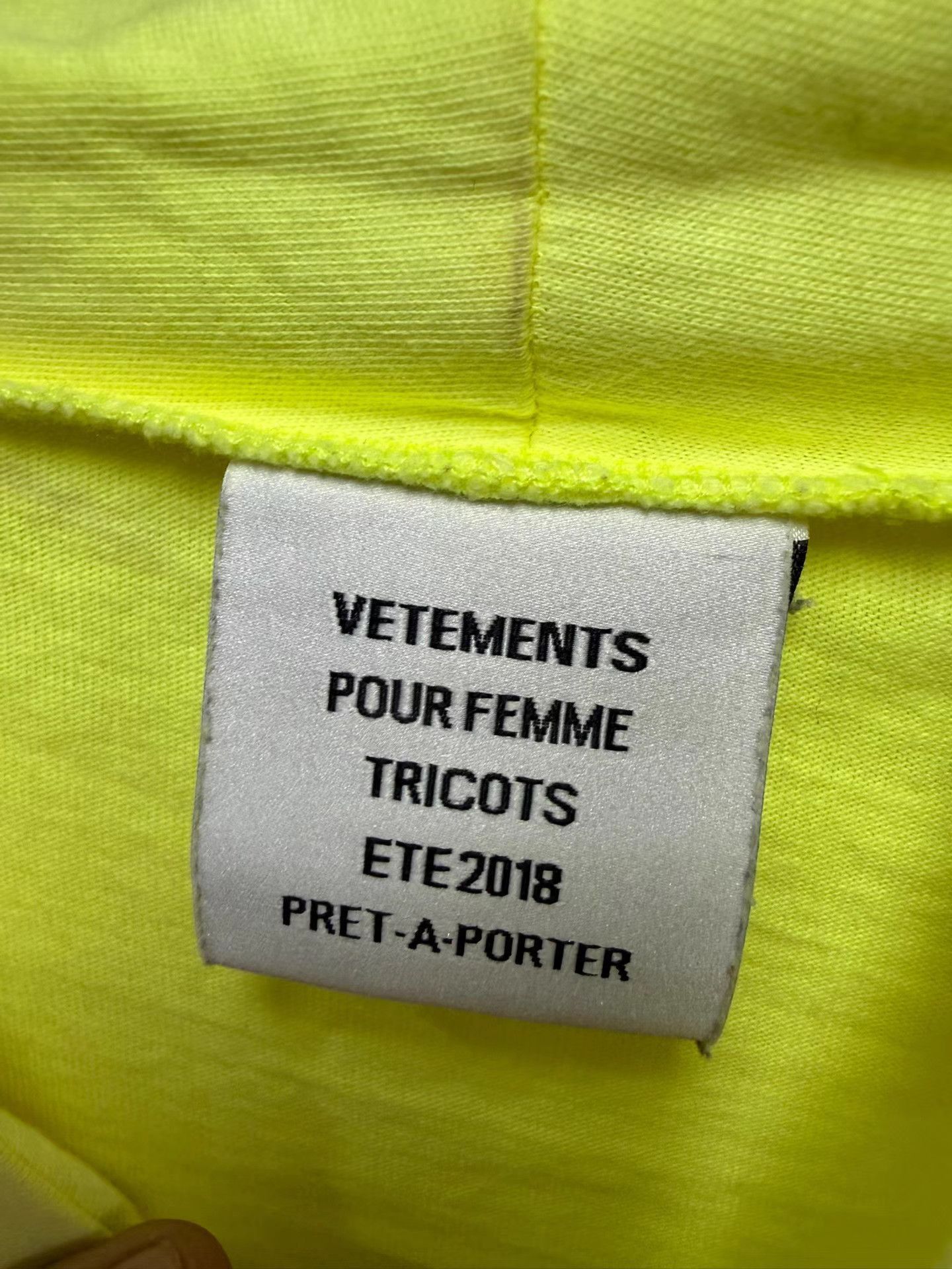 Vetements Yellow Graphic Hoodie with Drawstring Size US M / EU 48-50 / 2 - 4 Thumbnail