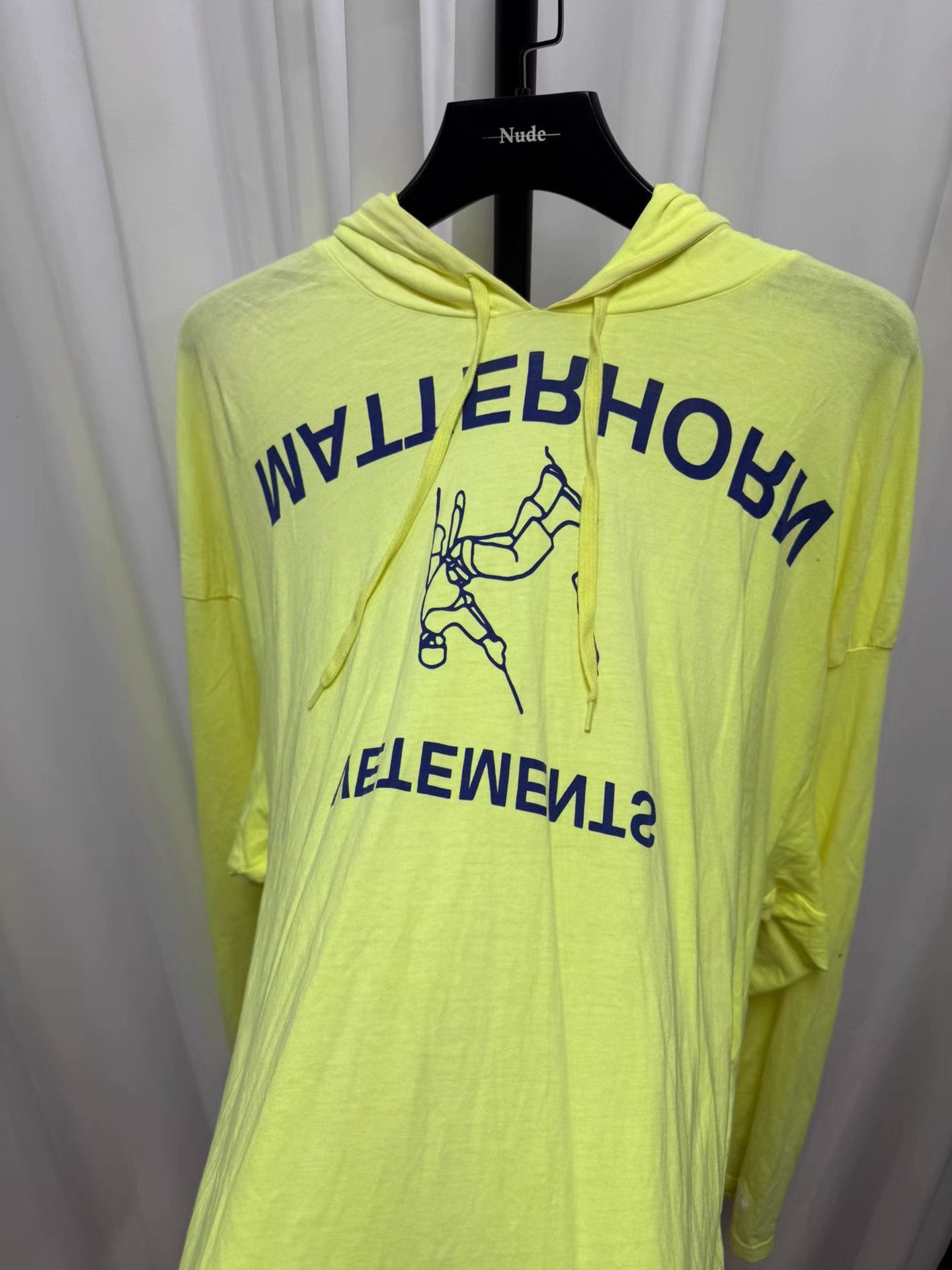 Vetements Yellow Graphic Hoodie with Drawstring Size US M / EU 48-50 / 2 - 3 Thumbnail