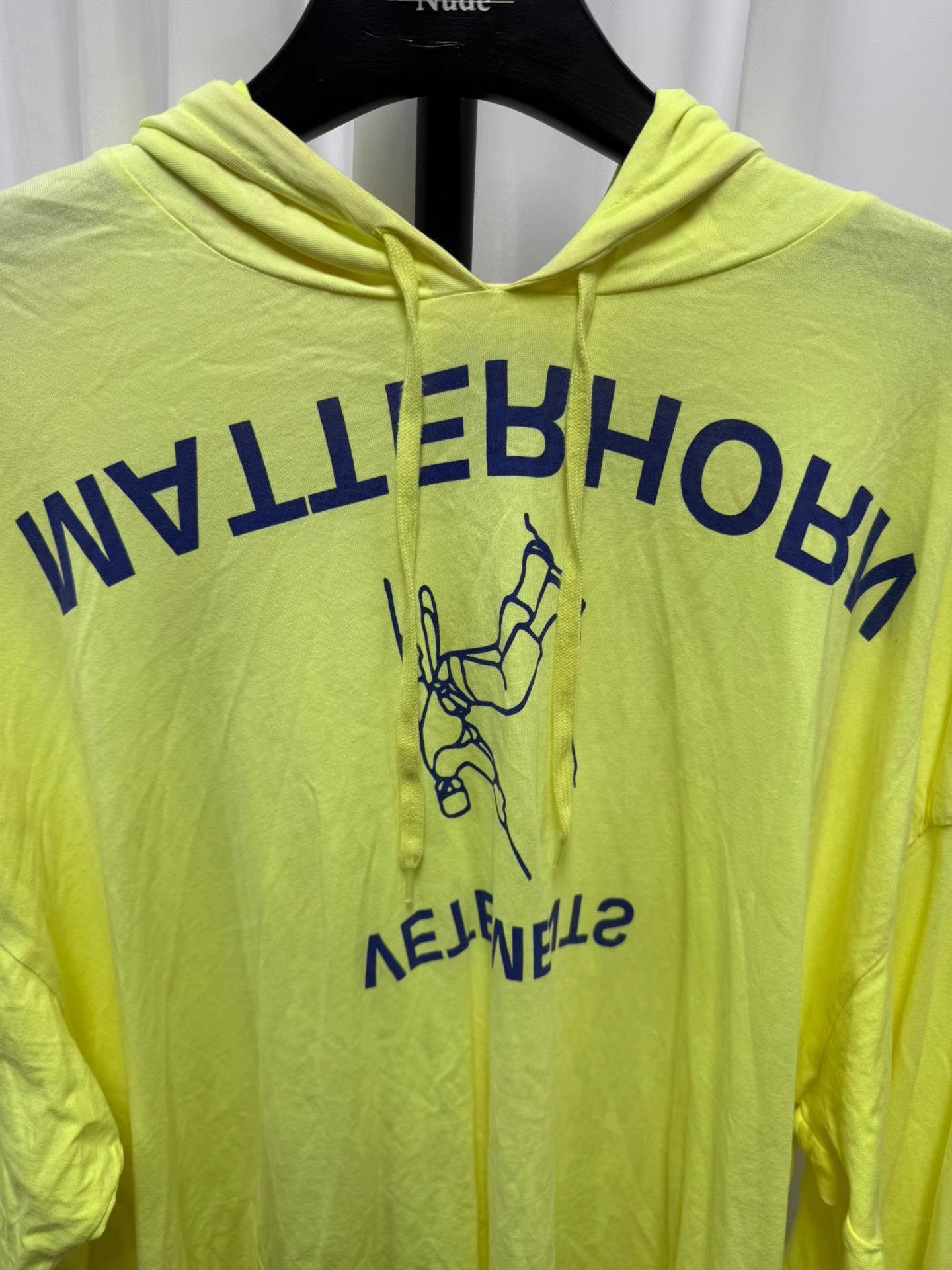 Vetements Yellow Graphic Hoodie with Drawstring Size US M / EU 48-50 / 2 - 2 Thumbnail