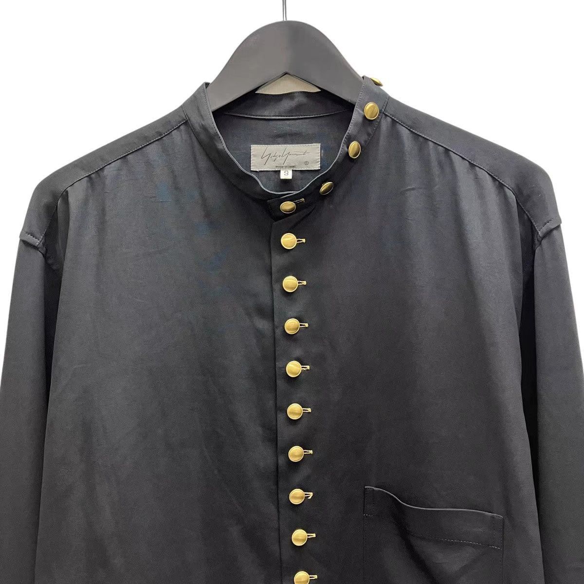 Yohji Yamamoto Black Long Sleeve Button-Up Shirt Size L Size US L / EU 52-54 / 3 - 2 Thumbnail