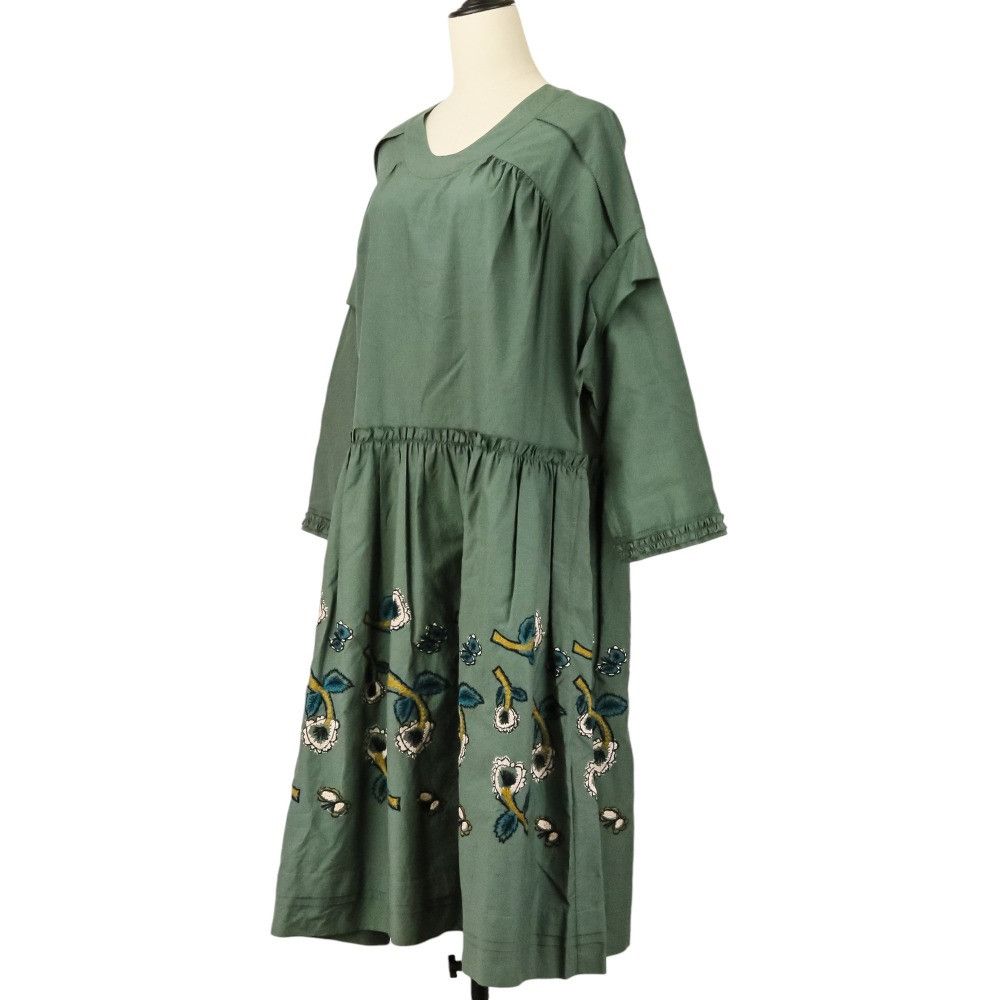mina perhonen Mina Perhonen mina perhonen yume silk blend midi dress Textile Dresses ya3769 DUTY FREE for USA Size ONE SIZE - 2 Thumbnail