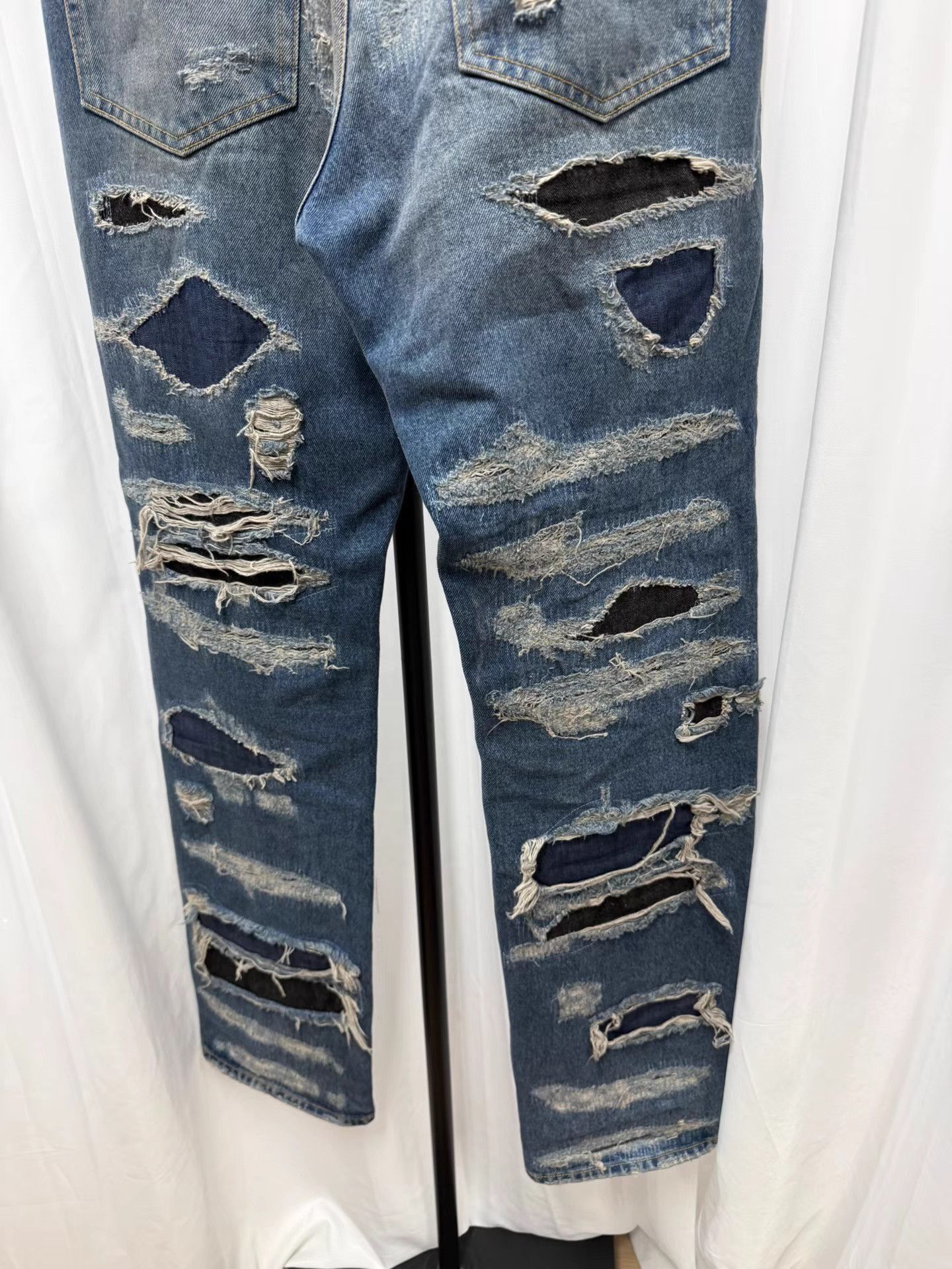 424 Blue Distressed Denim Jeans Size 36 Size US 36 / EU 52 - 6 Thumbnail