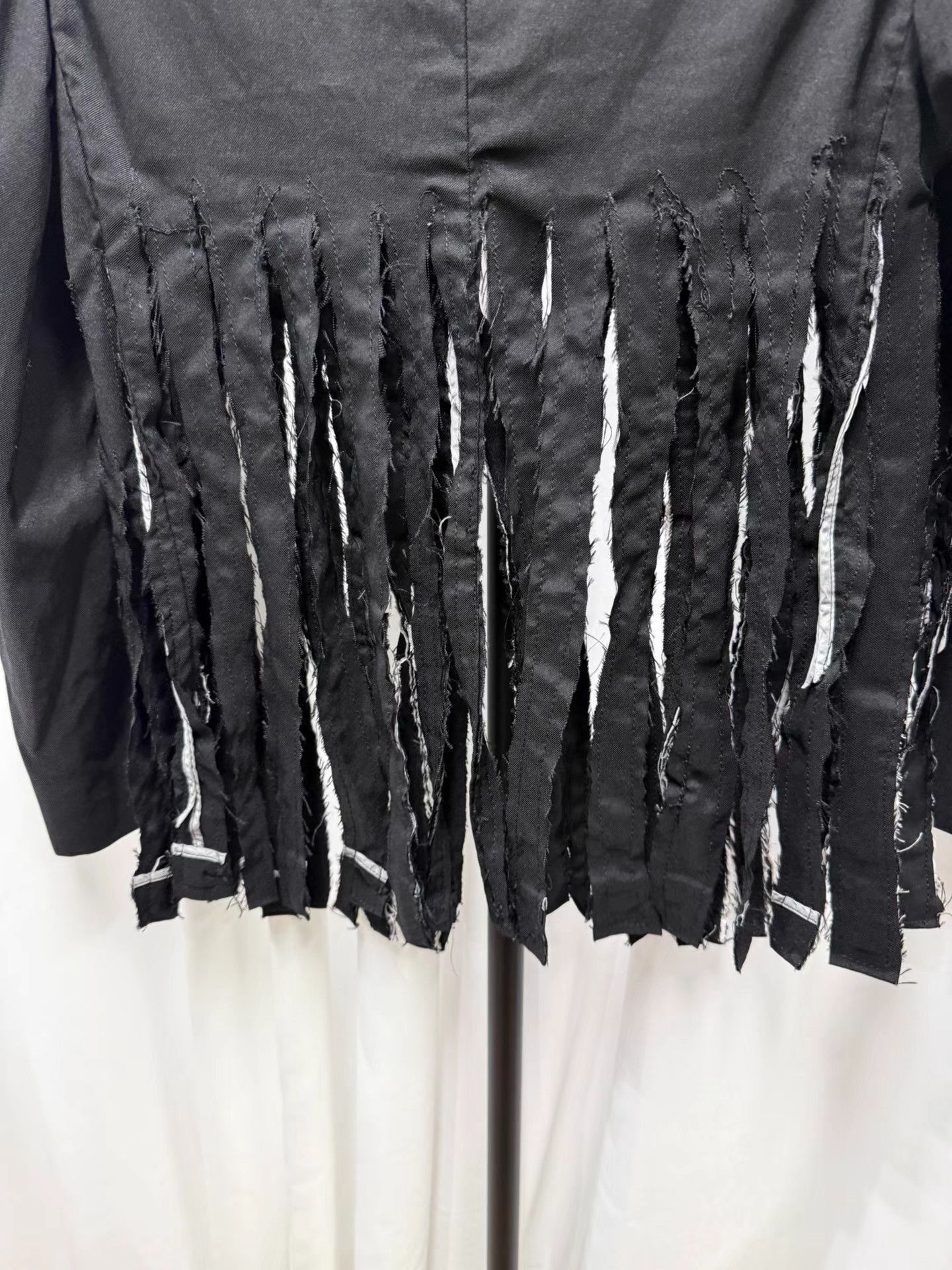 Comme des Garcons Homme Plus Black Fringe-Detailed Blazer Jacket Size M Size US M / EU 48-50 / 2 - 6 Thumbnail