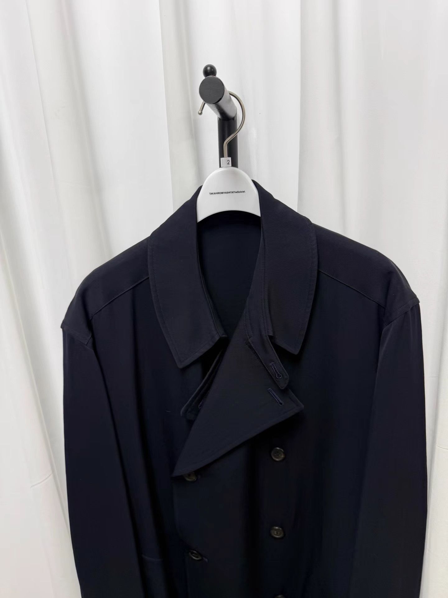 Yohji Yamamoto Black Double-Breasted Long Coat Size M Size US M / EU 48-50 / 2 - 3 Thumbnail