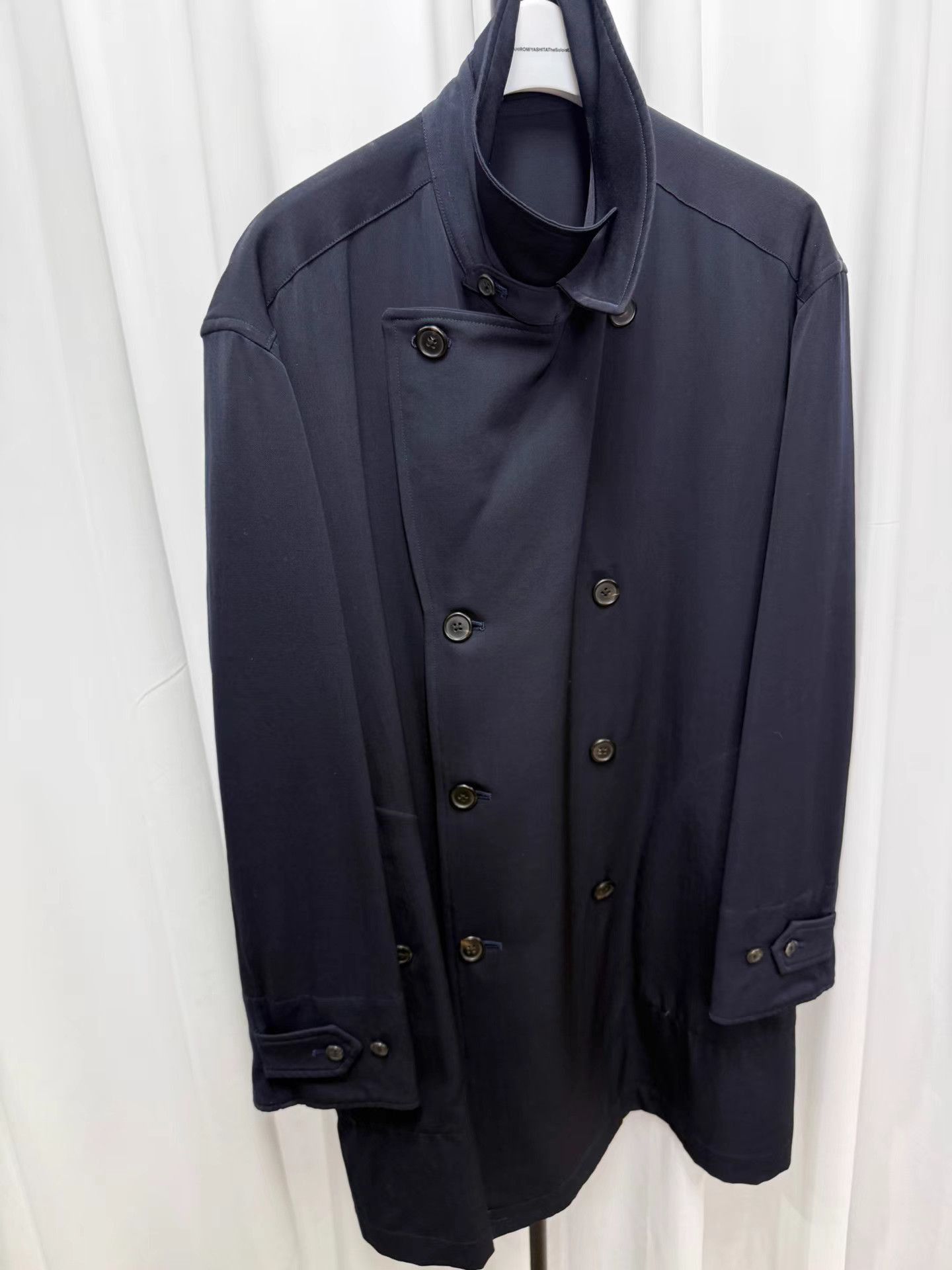 Yohji Yamamoto Black Double-Breasted Long Coat Size M Size US M / EU 48-50 / 2 - 4 Thumbnail
