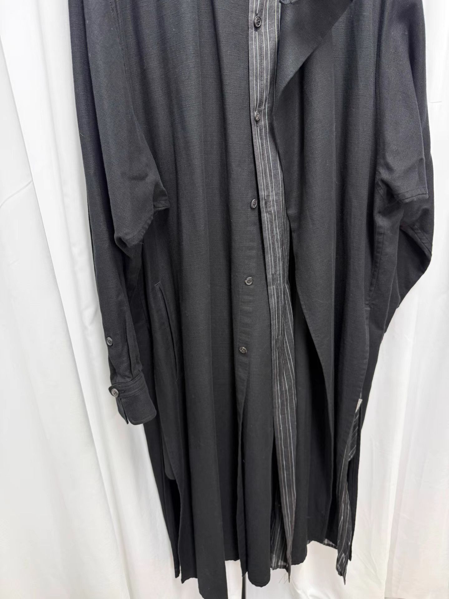 Yohji Yamamoto Black XL Long Sleeve Button-Up Shirt Size US XL / EU 56 / 4 - 2 Thumbnail