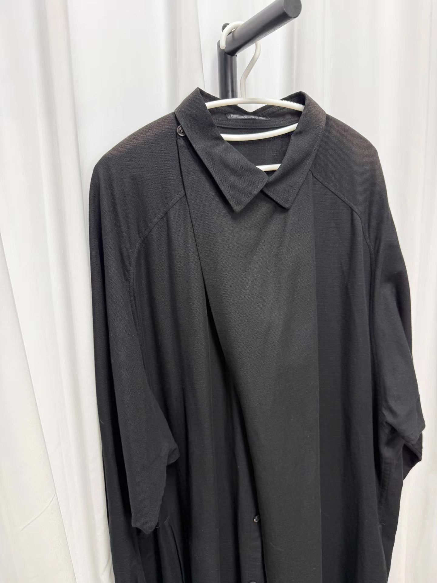 Yohji Yamamoto Black XL Long Sleeve Button-Up Shirt Size US XL / EU 56 / 4 - 4 Thumbnail