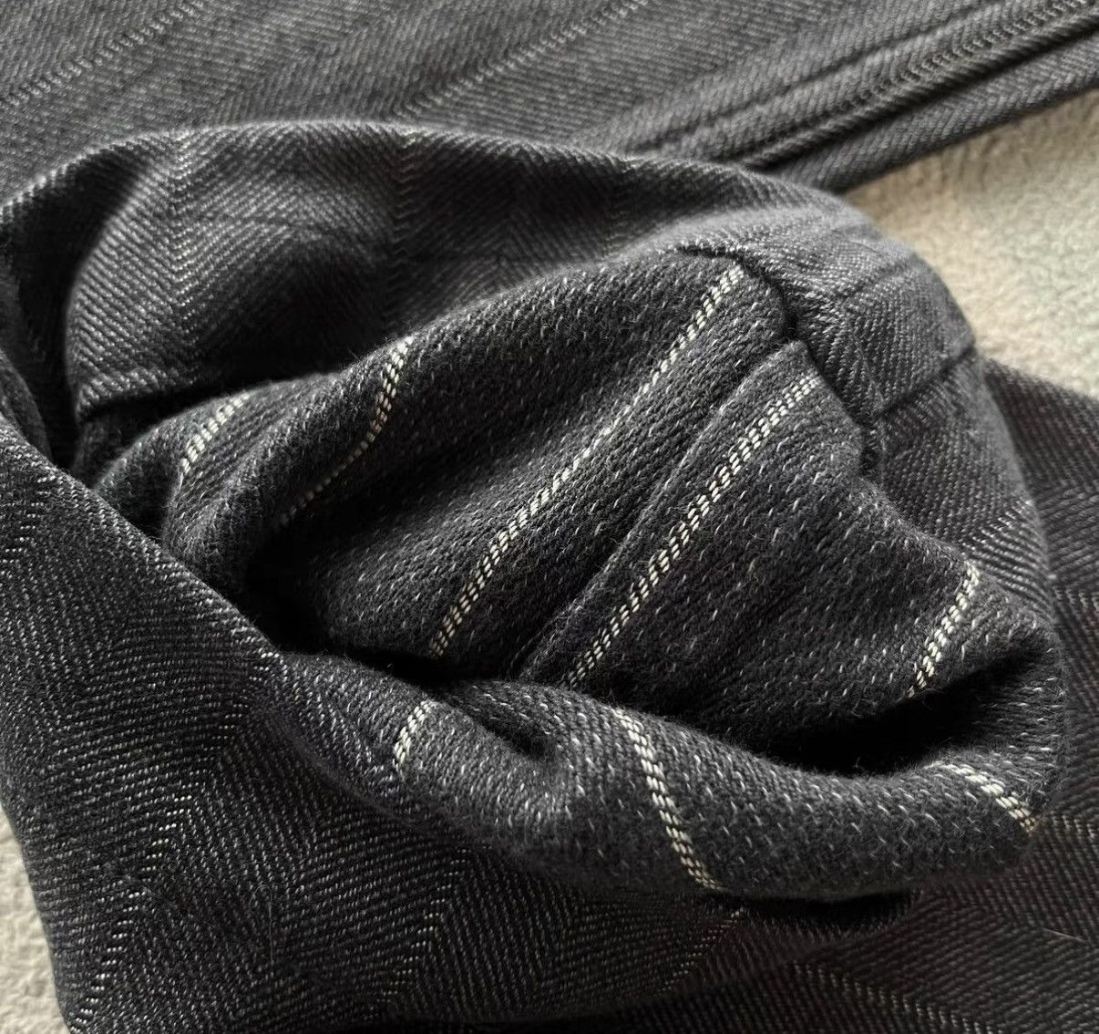 RRL Ralph Lauren Gray Pinstripe Casual Pants Size 34 Size US 34 / EU 50 - 9 Thumbnail