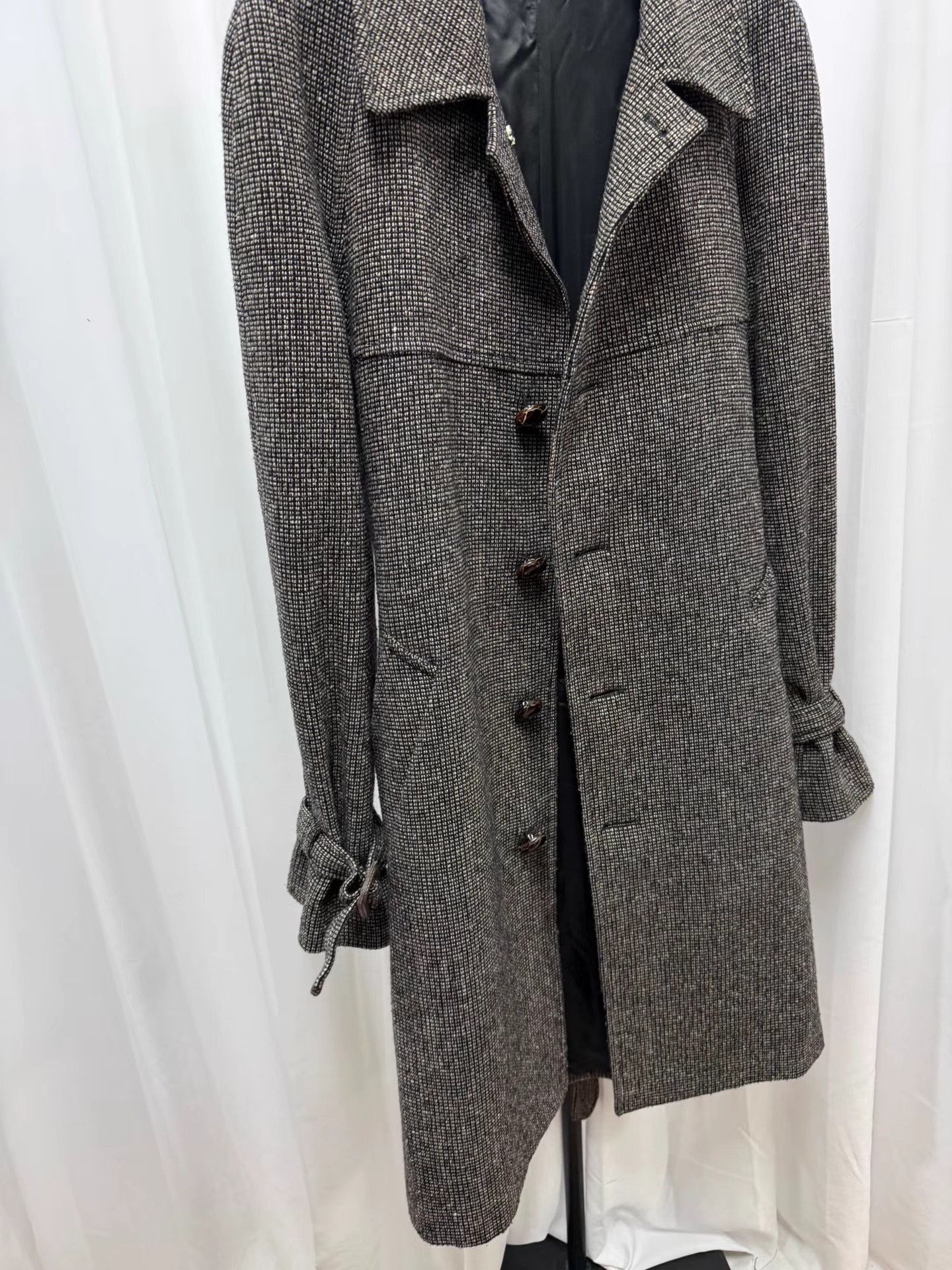 Maison Margiela Gray Plaid Long Coat - Size M Size US M / EU 48-50 / 2 - 9 Thumbnail