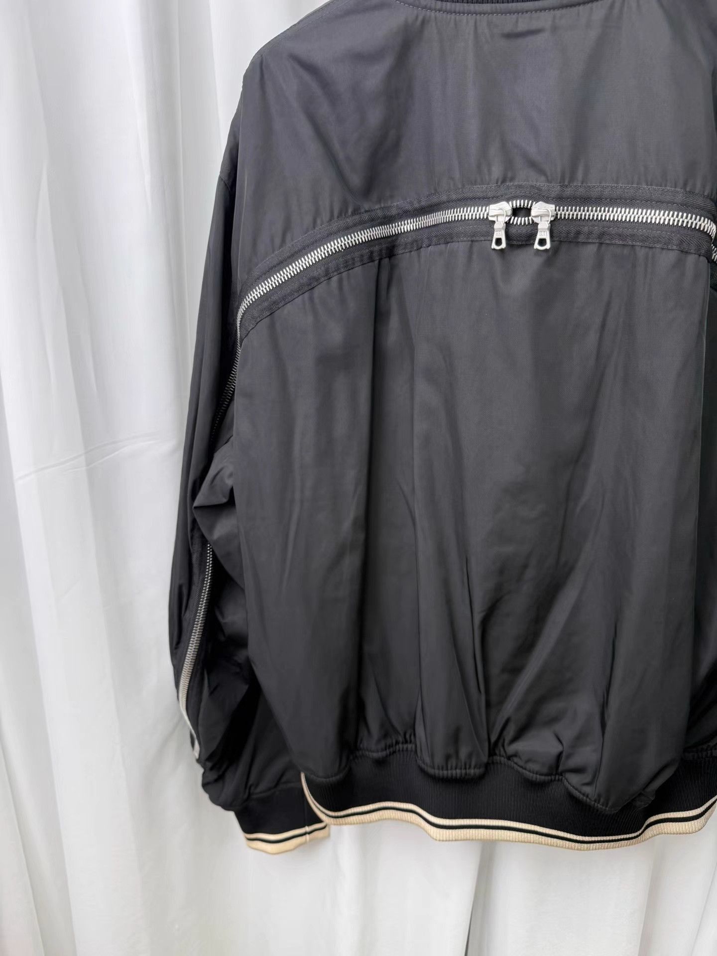 Dries Van Noten Black Bomber Jacket with Zipper Details Size US L / EU 52-54 / 3 - 7 Thumbnail