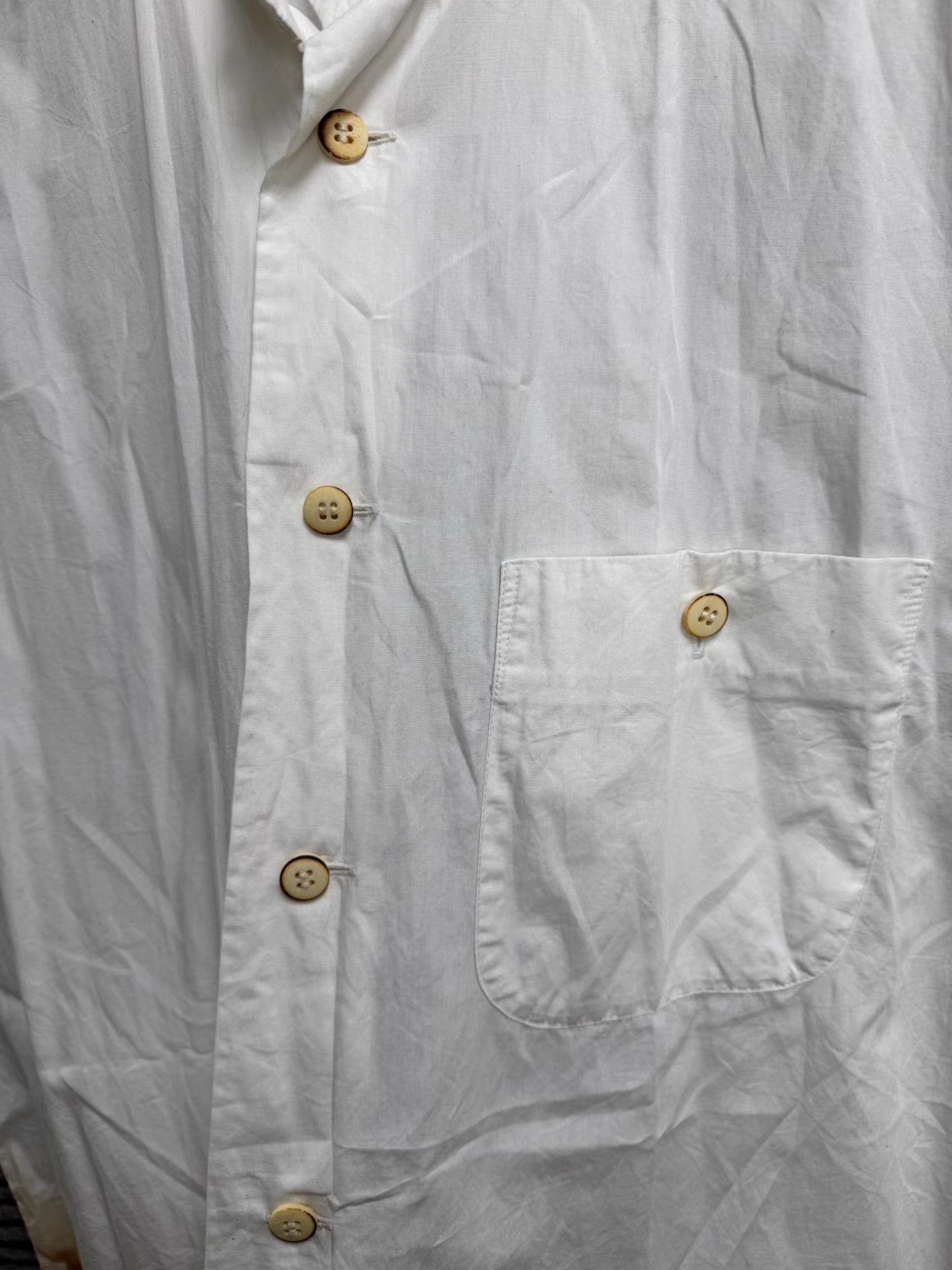 Issey Miyake White Gradient Long Sleeve Button-Up Shirt XL Size US XL / EU 56 / 4 - 8 Thumbnail