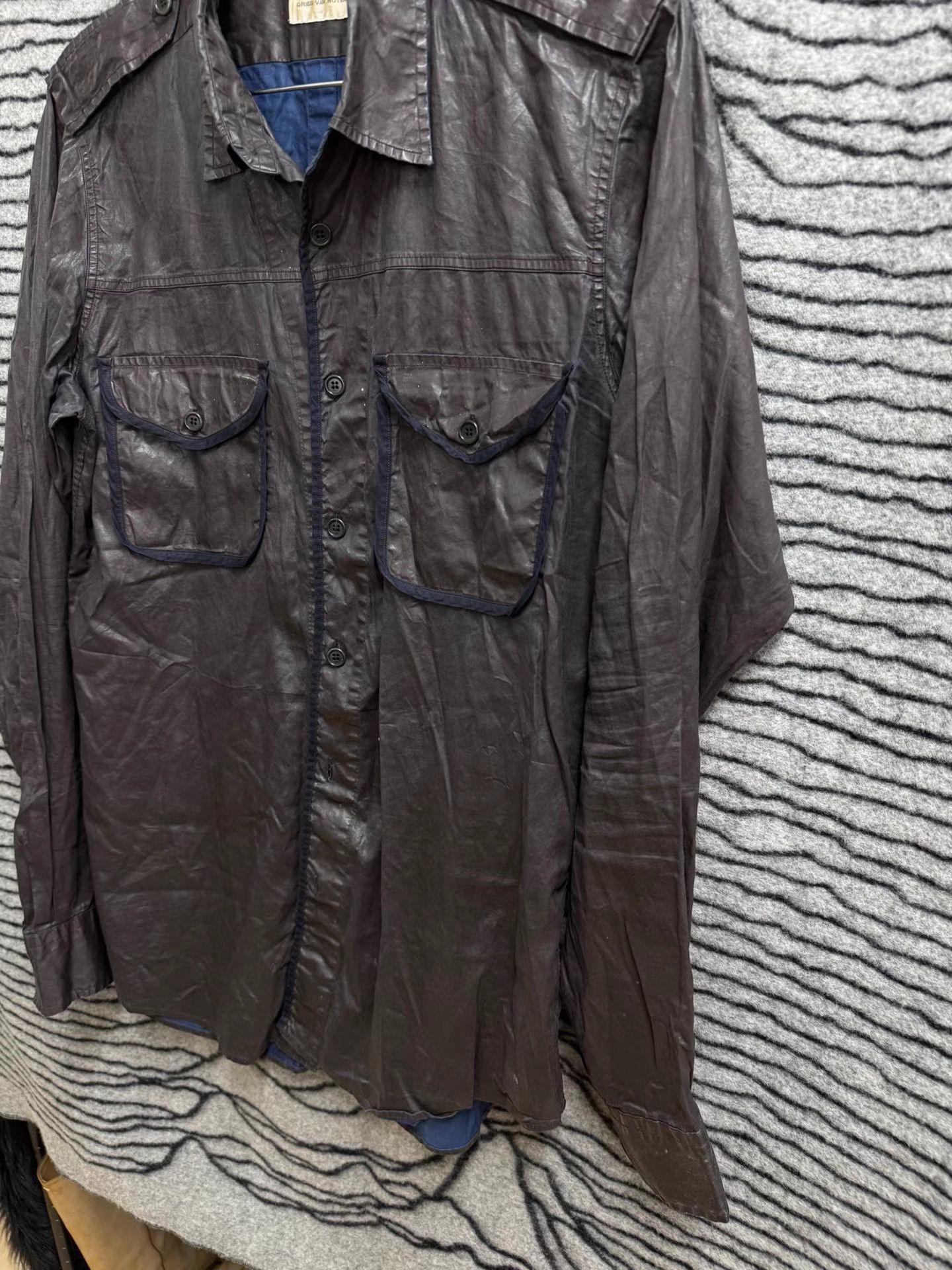 Dries Van Noten Brown Long Sleeve Button-Up Shirt Size S Size US S / EU 44-46 / 1 - 2 Thumbnail
