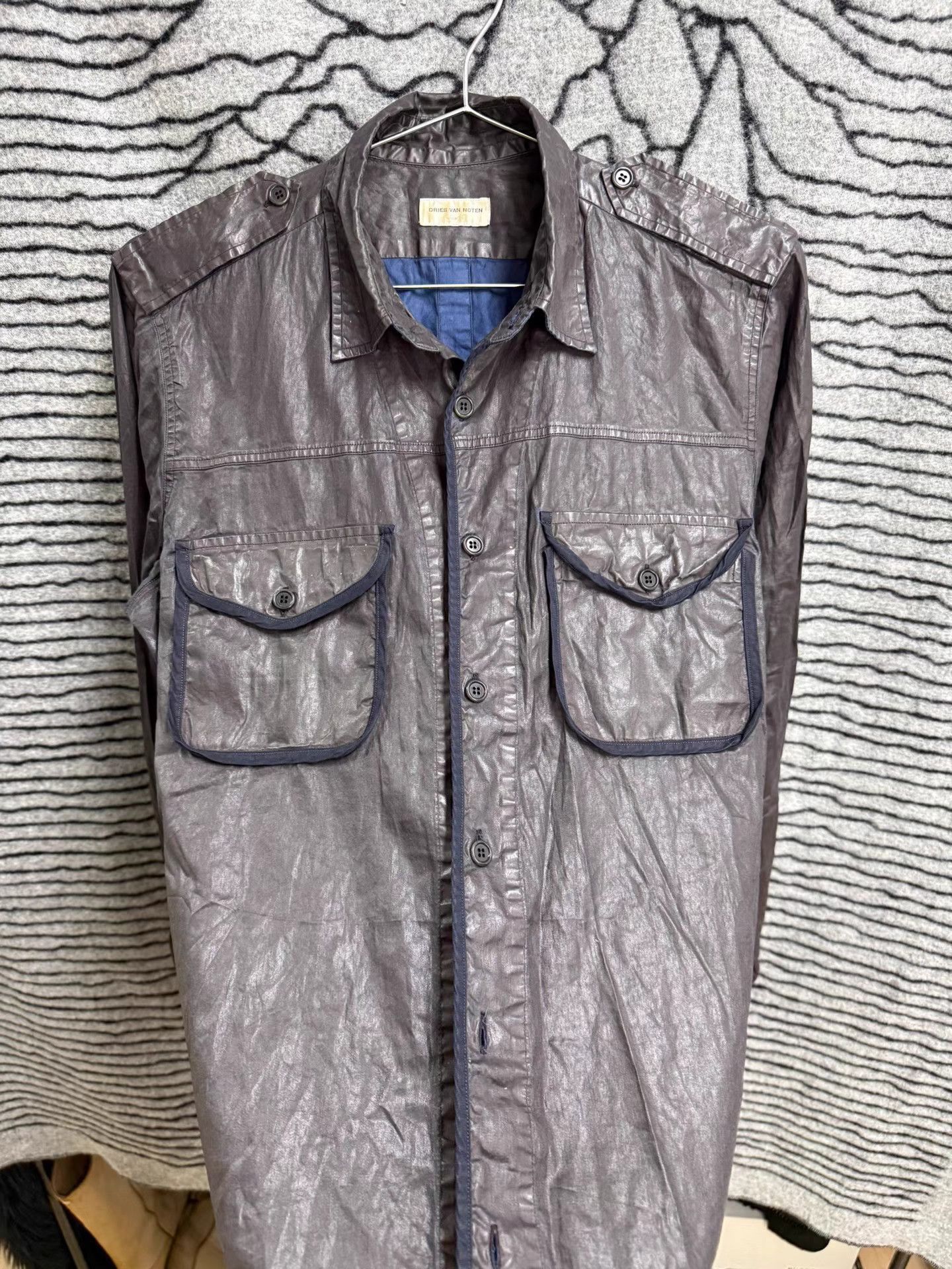 Dries Van Noten Brown Long Sleeve Button-Up Shirt Size S Size US S / EU 44-46 / 1 - 3 Thumbnail