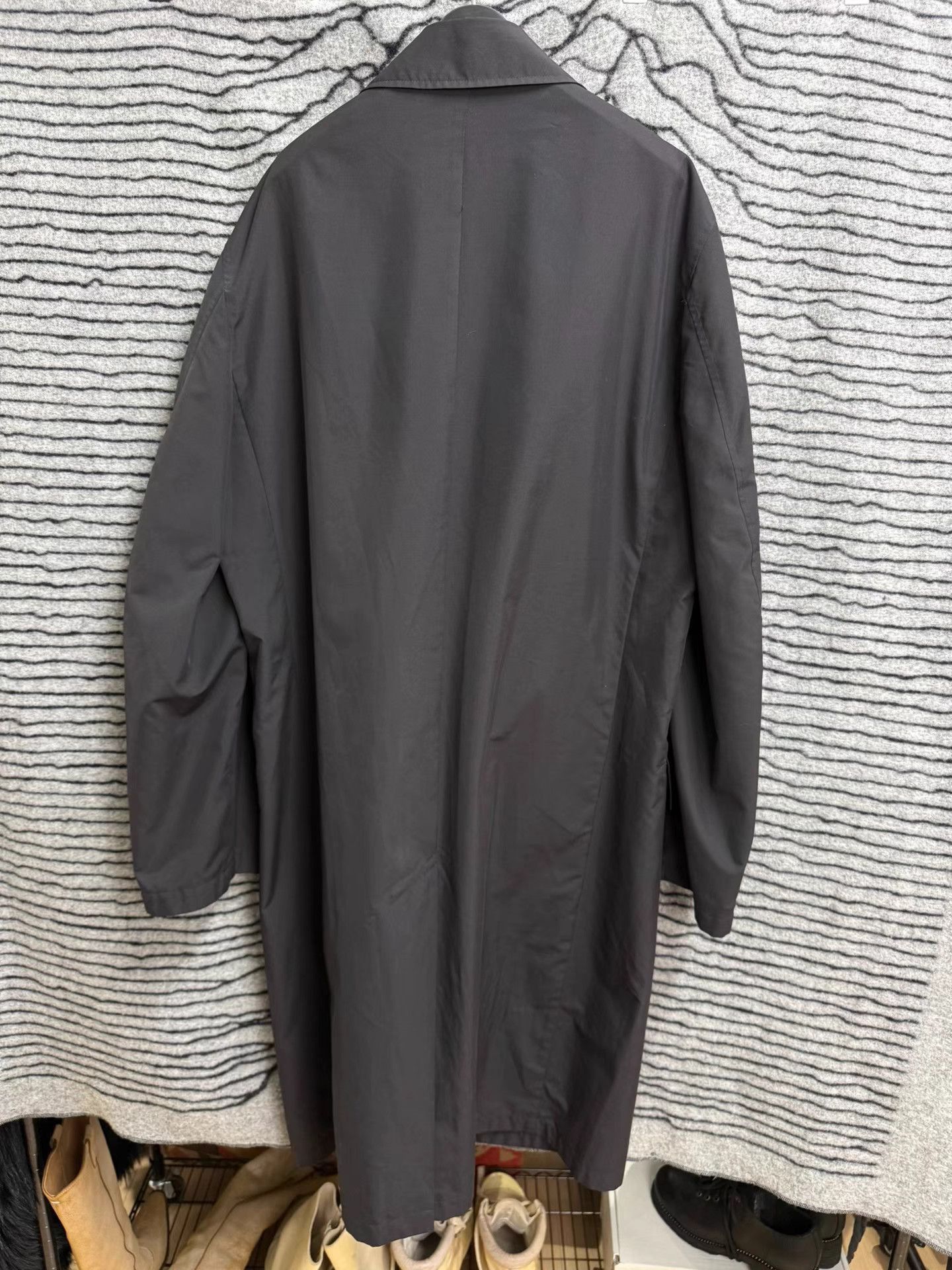 Yohji Yamamoto Black Long-Sleeve Trench Coat Size L Size US L / EU 52-54 / 3 - 4 Thumbnail