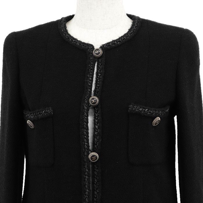 Chanel Chanel Chanel Wool Blend Tweed Jacket Textile Outerwear P33858 DUTY FREE for USA Size ONE SIZE - 2 Thumbnail