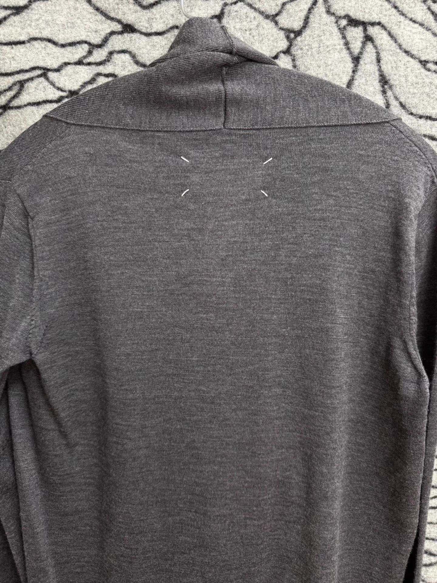 Maison Margiela Gray Longline Open-Front Knit Cardigan Size US S / EU 44-46 / 1 - 8 Thumbnail