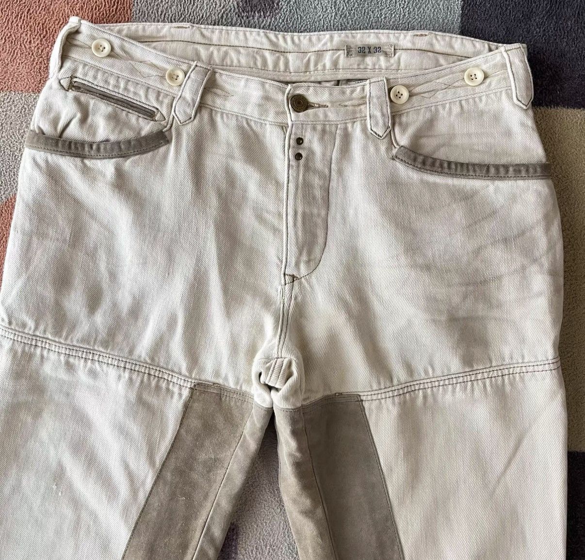 Ralph Lauren White Denim Pants with Contrast Panels Size 32 Size US 32 / EU 48 - 5 Thumbnail