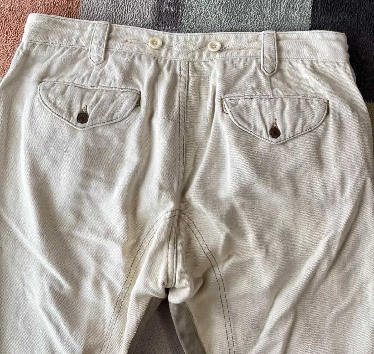 Ralph Lauren White Denim Pants with Contrast Panels Size 32 Size US 32 / EU 48 - 8 Thumbnail