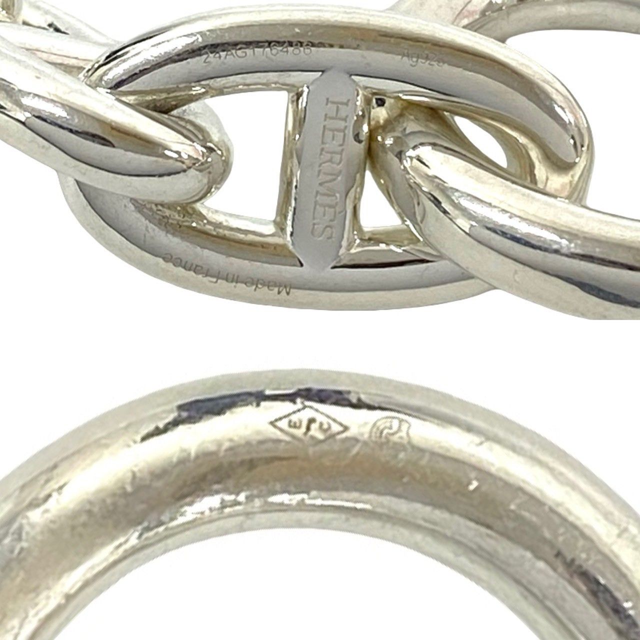 Hermes Hermes Hermes Chaine dAncre TGM 925 Silver Bracelet Precious Metal Bracelet DUTY FREE for USA Size ONE SIZE - 4 Thumbnail